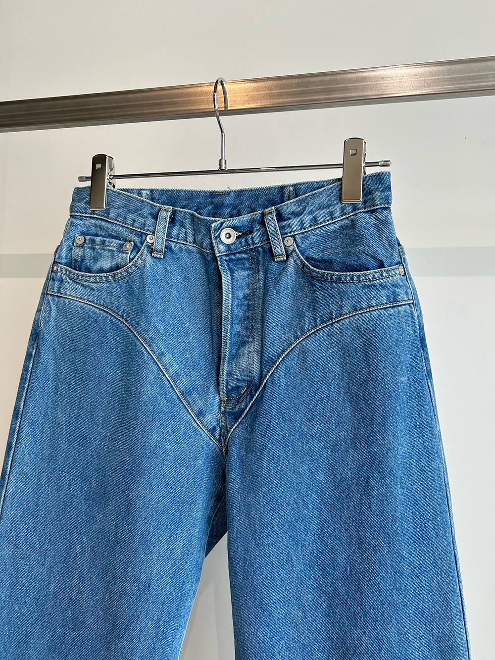 Hip Hugger 5-pockets Wide Blue Denim