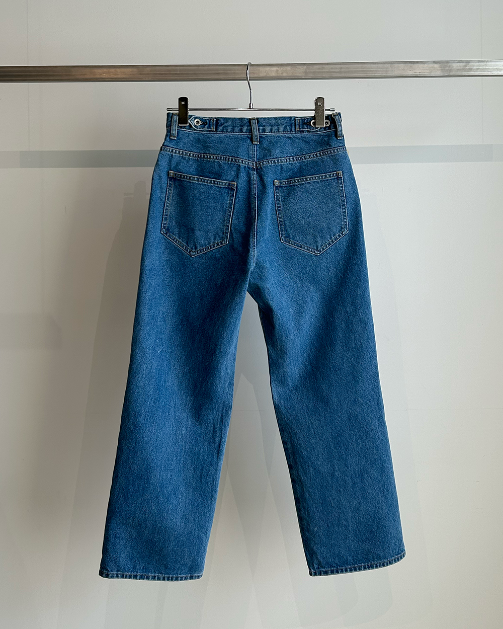 Hip Hugger 5-pockets Wide Blue Denim