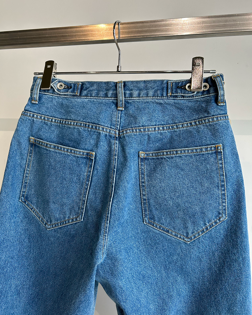 Hip Hugger 5-pockets Wide Blue Denim
