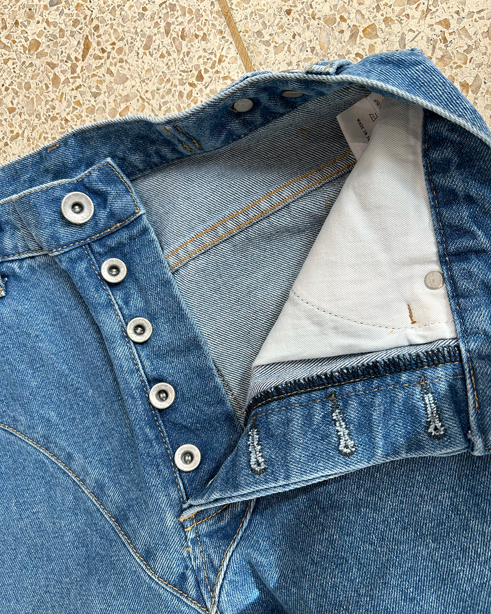 Hip Hugger 5-pockets Wide Blue Denim