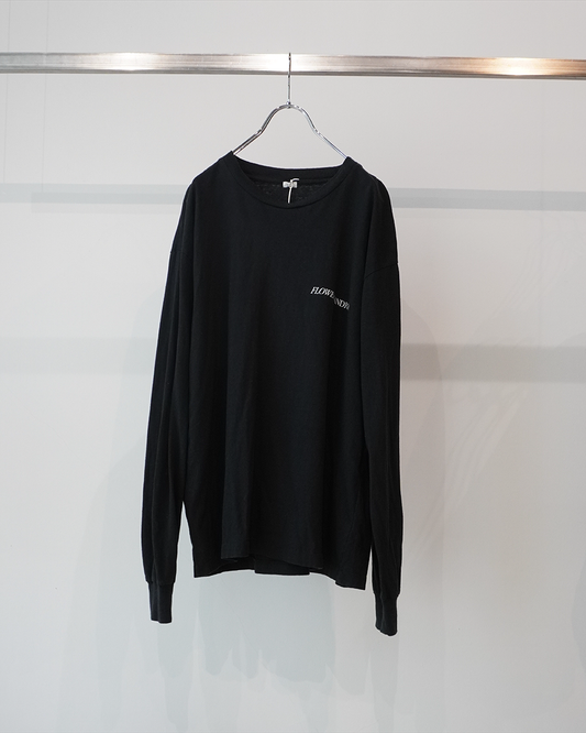 Over dyed LS Tee "FLOWERS"(Black)
