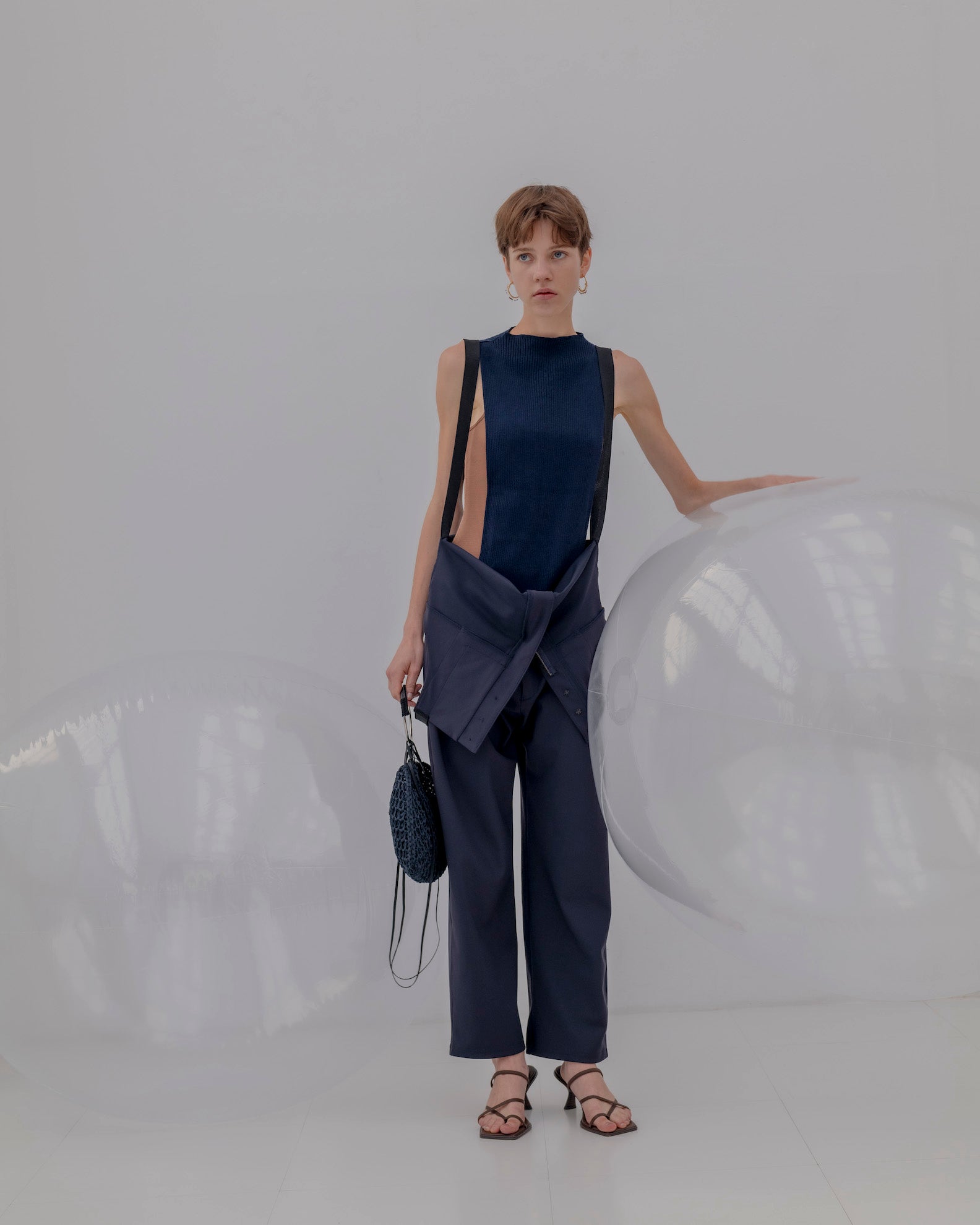 SILK MIX SIDELESS VEST / SLEEVES