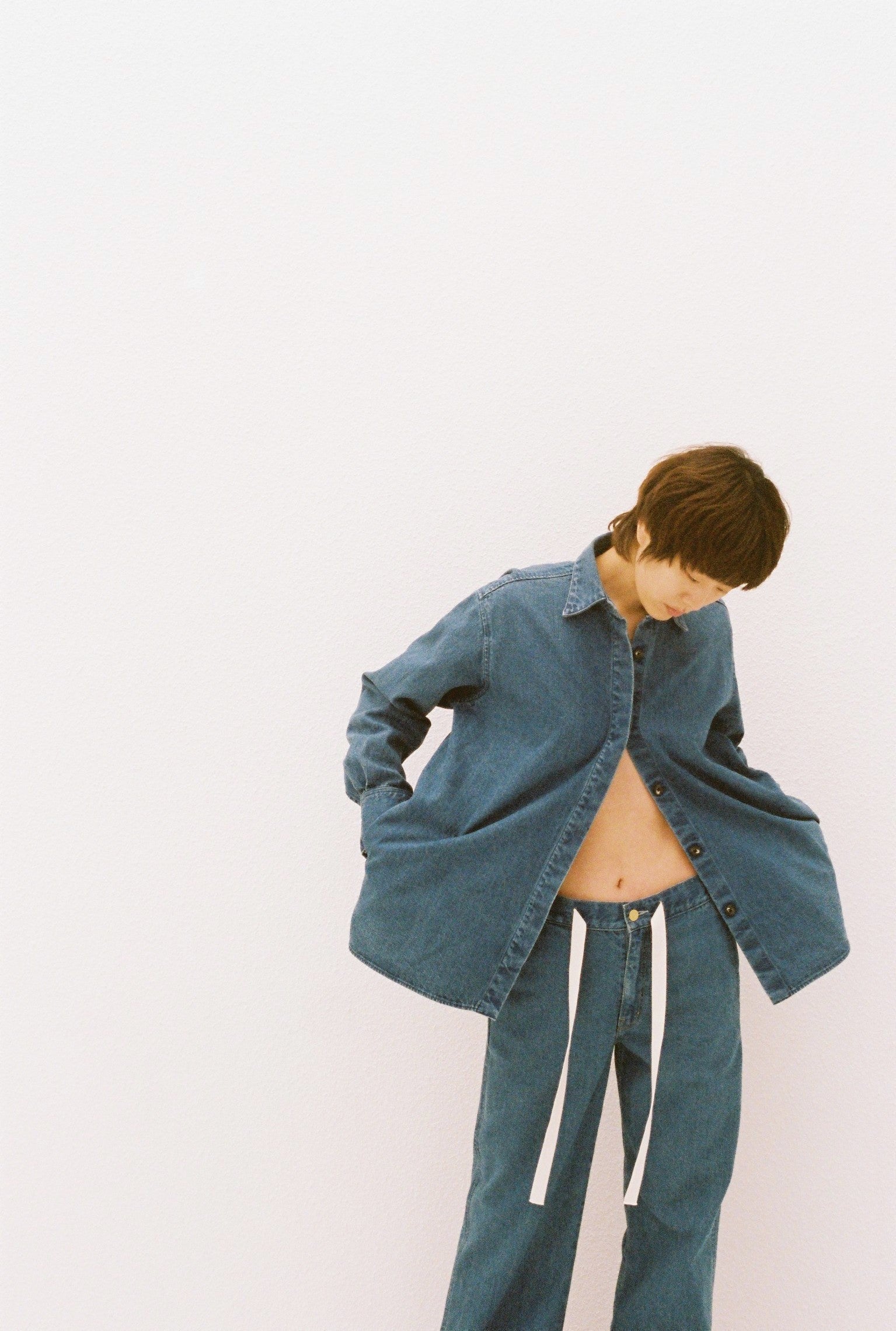The Opal Denim Over Shirt(Solid 3year)