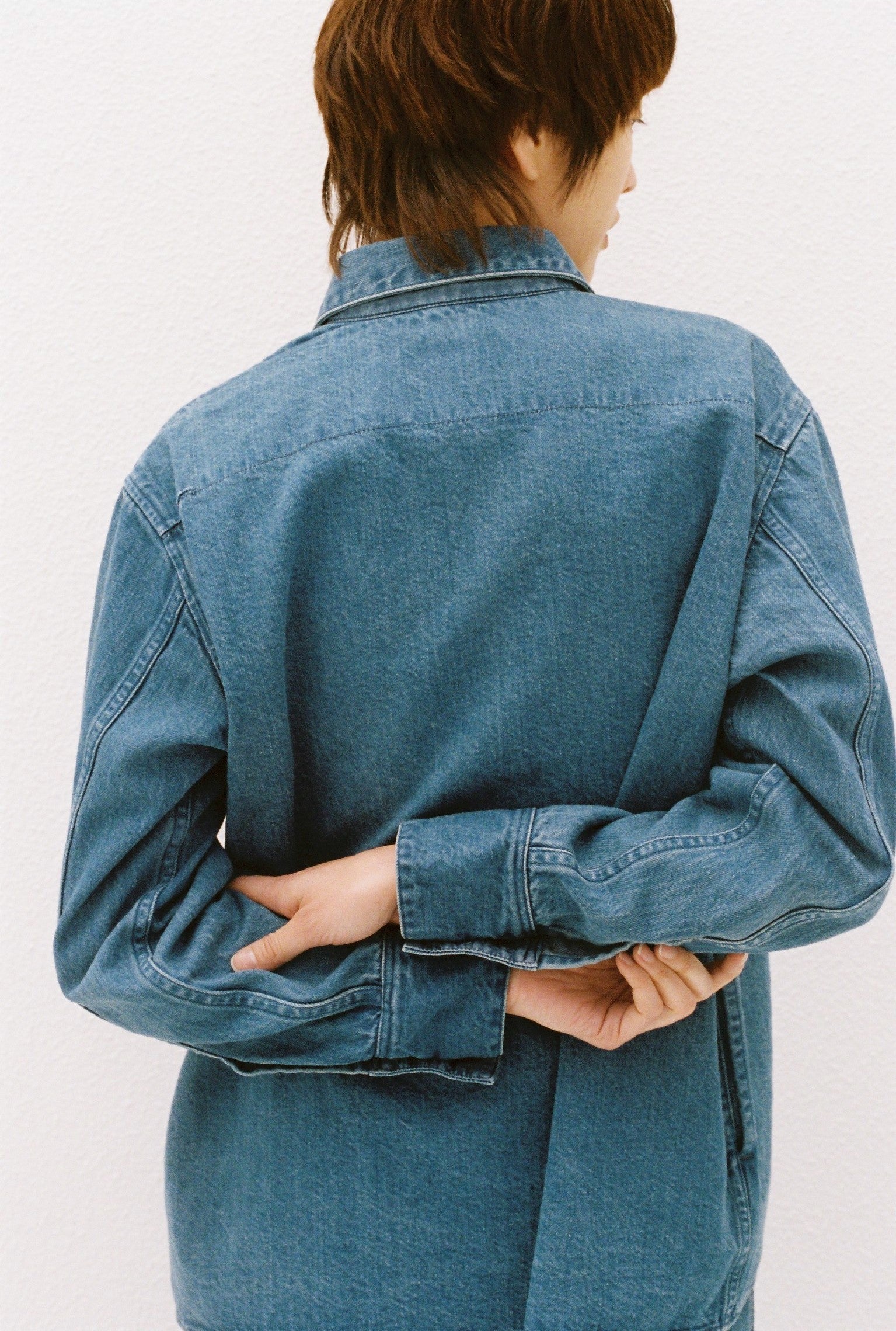 The Opal Denim Over Shirt(Solid 3year)