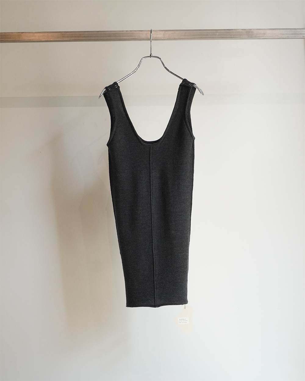 Extra Fine Merino Wool Knitted Tank( Charcoal)