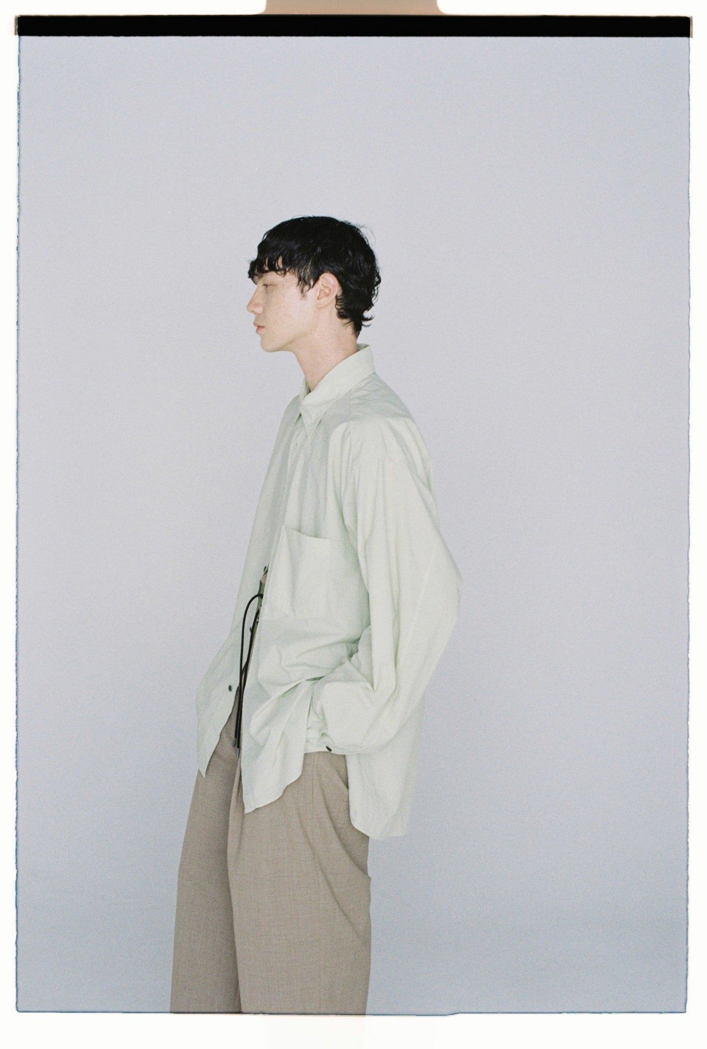 WRINKLES OVERSIZED LS SHIRT(PISTACHIO)