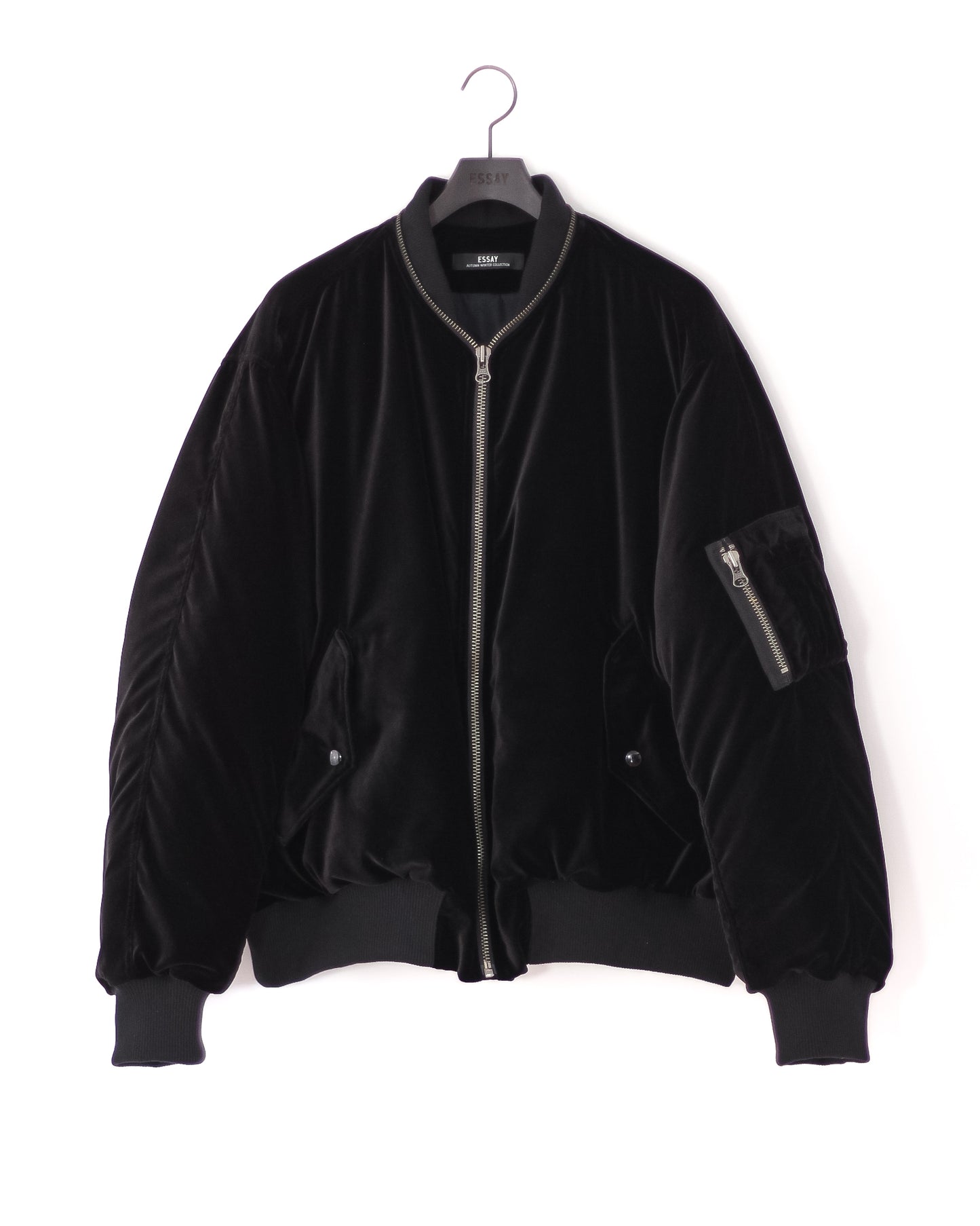 MA-1 RISING ZIP JACKET(BLACK VELVET)