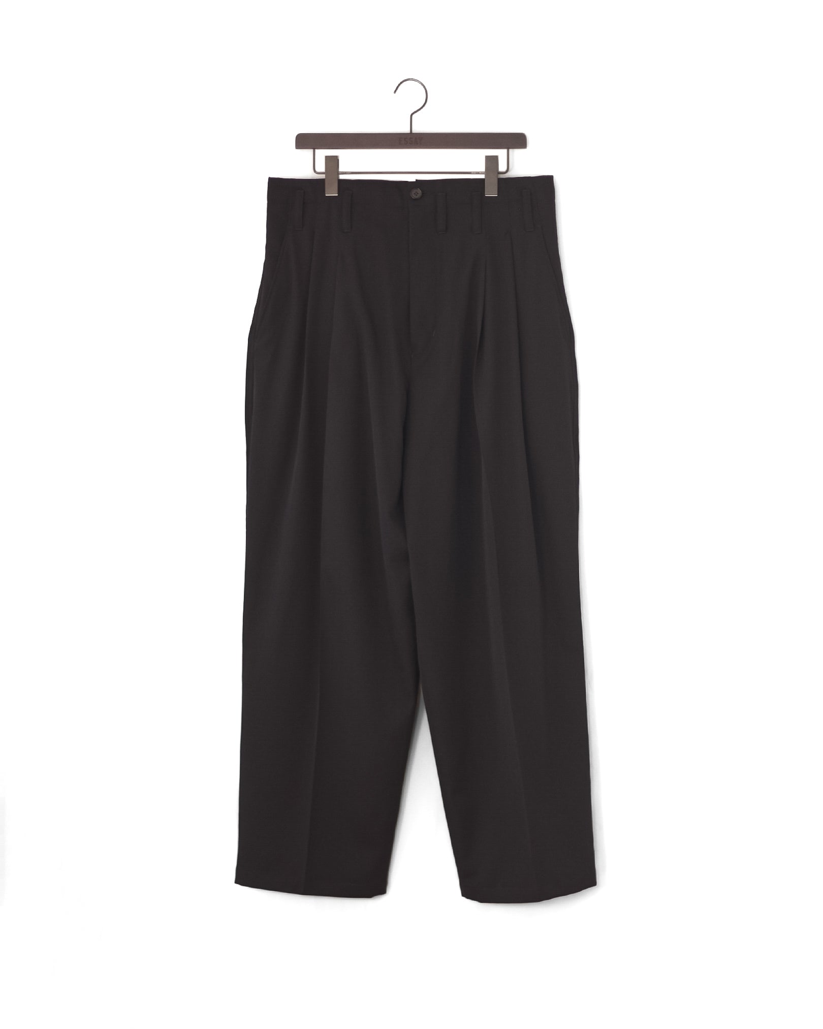 WOOL WIDE STRAIGHT TROUSERS