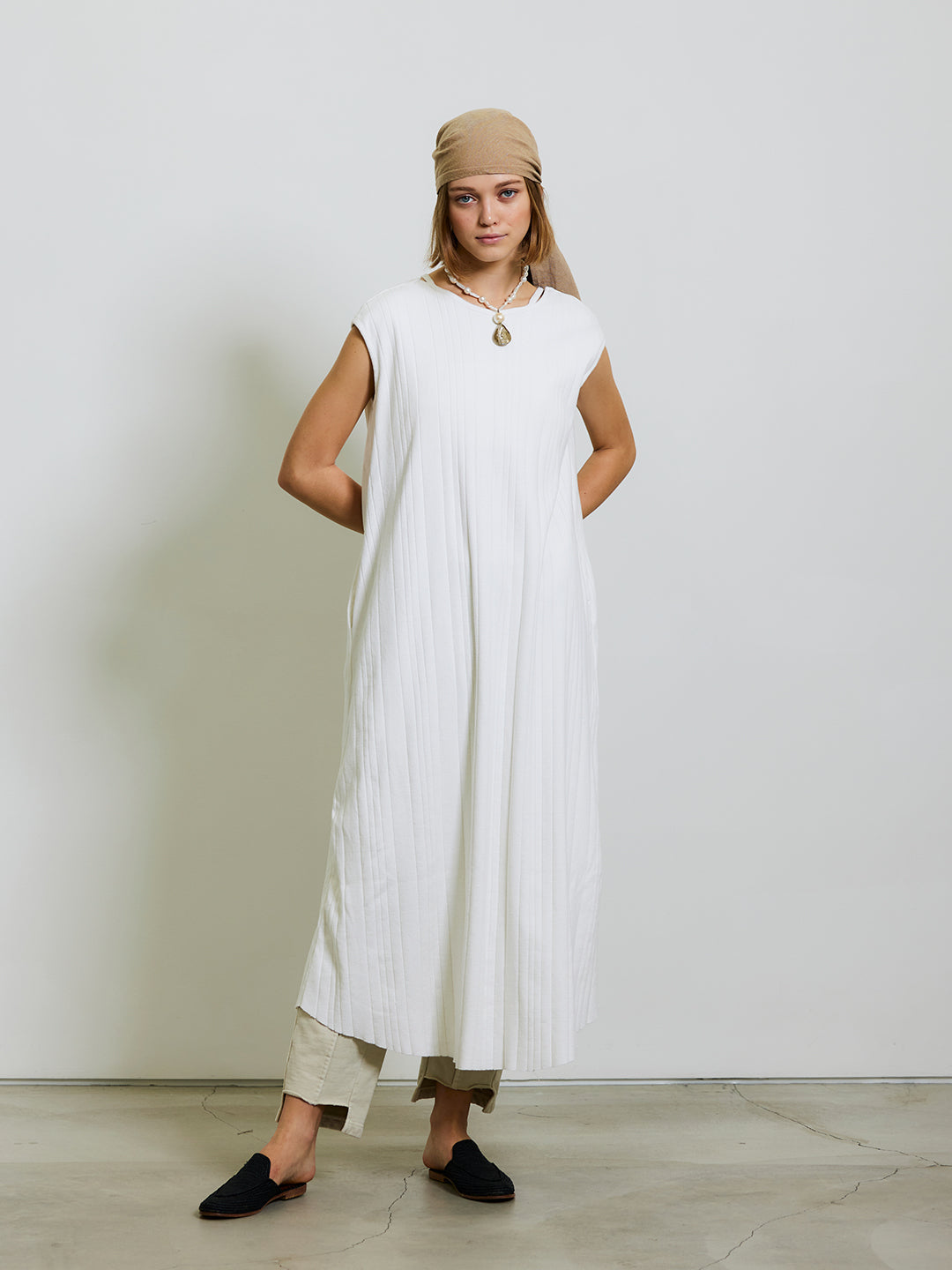 [50%OFF] RANDOM RIB DRESS(OFF WHITE)