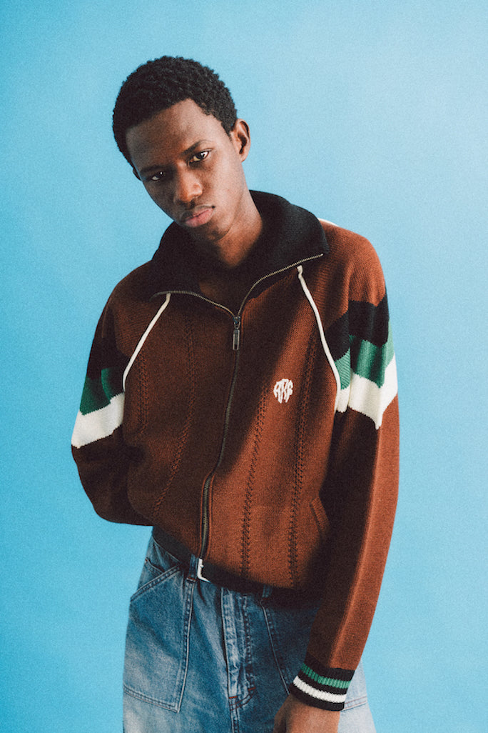 KNITTED TRACK JACKET