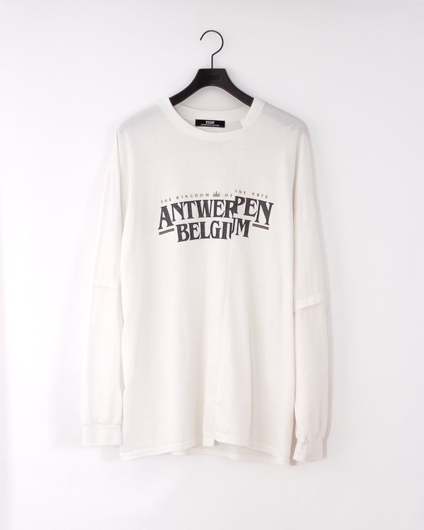 CUT UP LONG LAYER T-SHIRT(Antwerpen white)