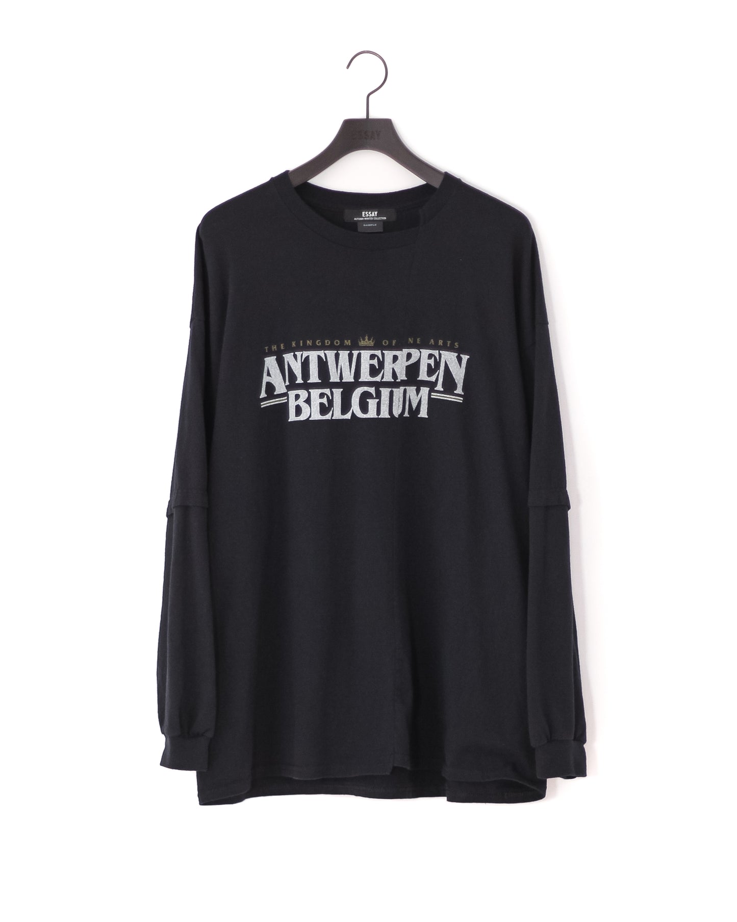 CUT UP LONG LAYER T-SHIRT(Antwerpen black)