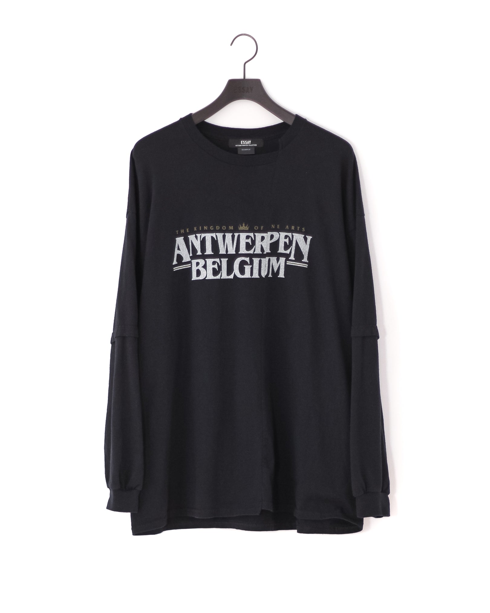 [40%OFF] CUT UP LONG LAYER T-SHIRT(Antwerpen black)