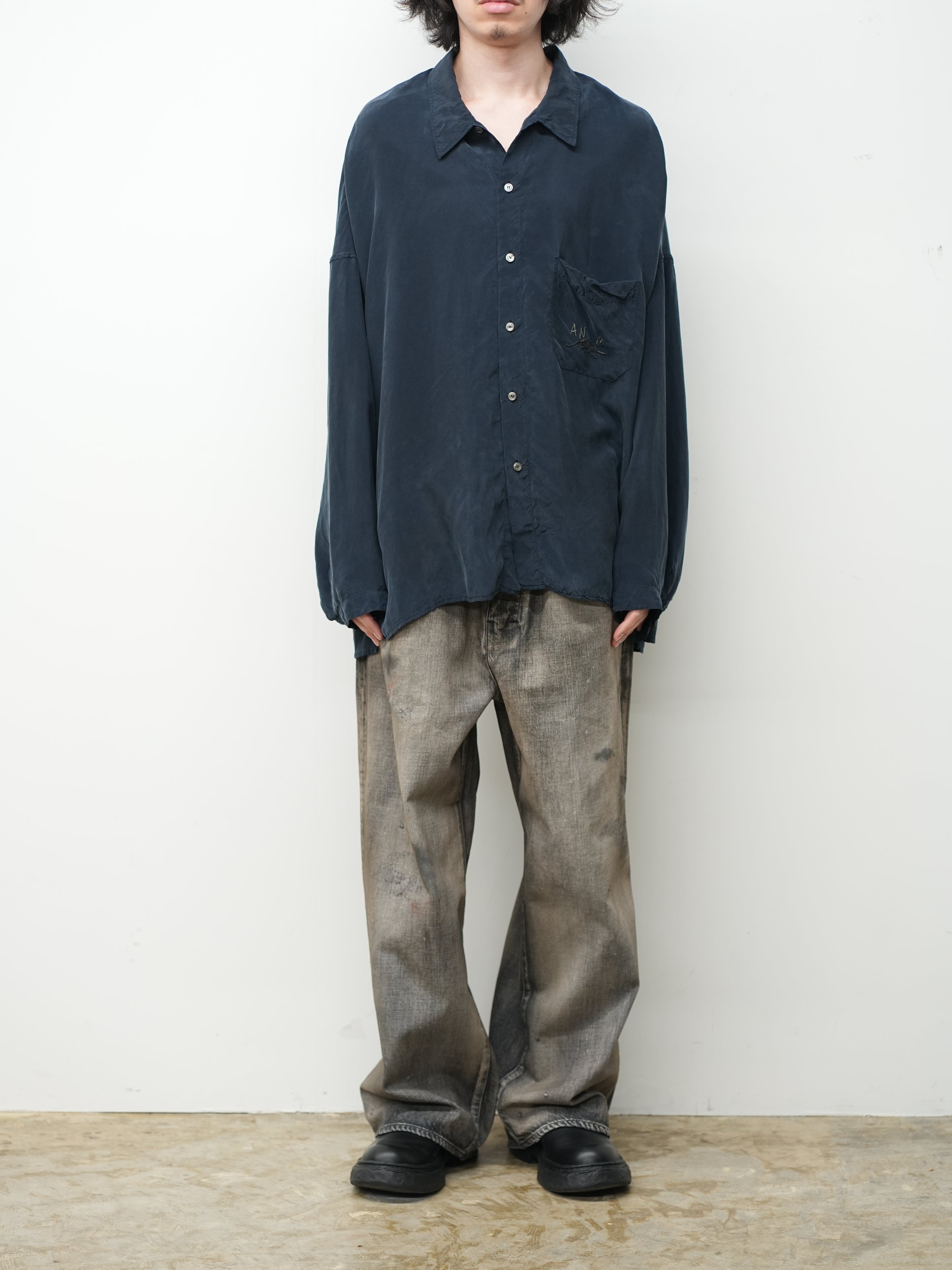 EMBROIDERED SOUVENIR SHIRT(NAVY)