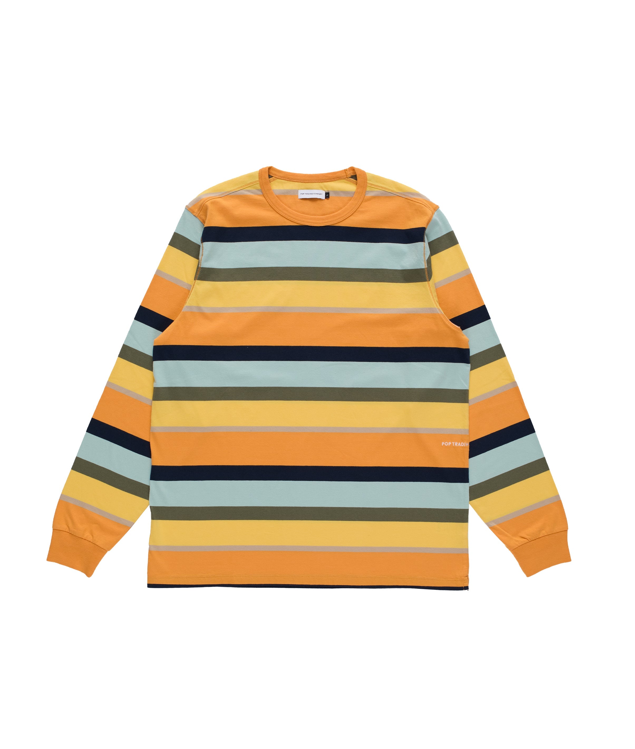 striped logo ls t-shirt