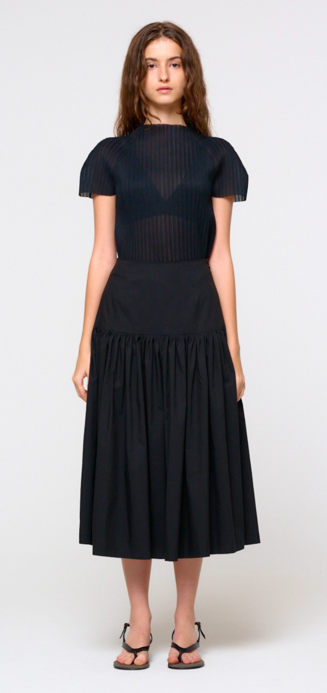 WOMEN'S PLEATS RAGLAN TOP