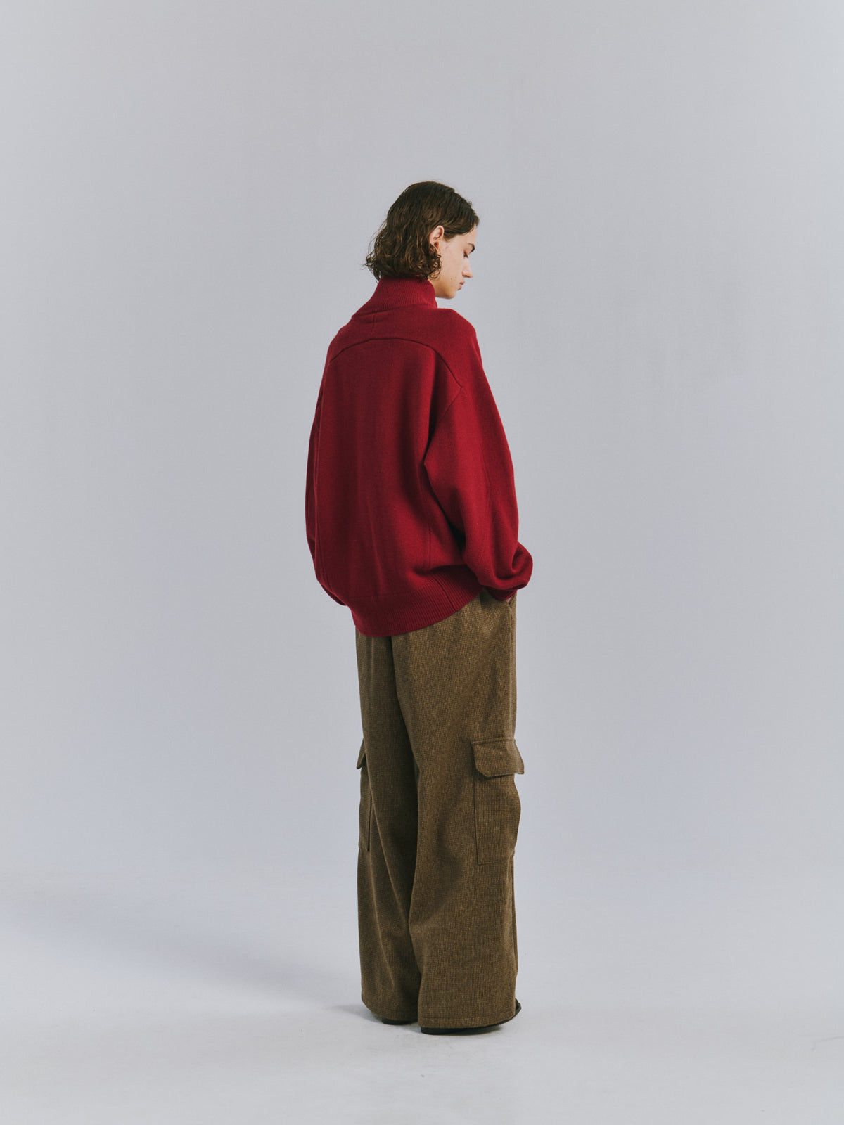 WOOL BLANCKET CARGO PANTS(D.BROWN)