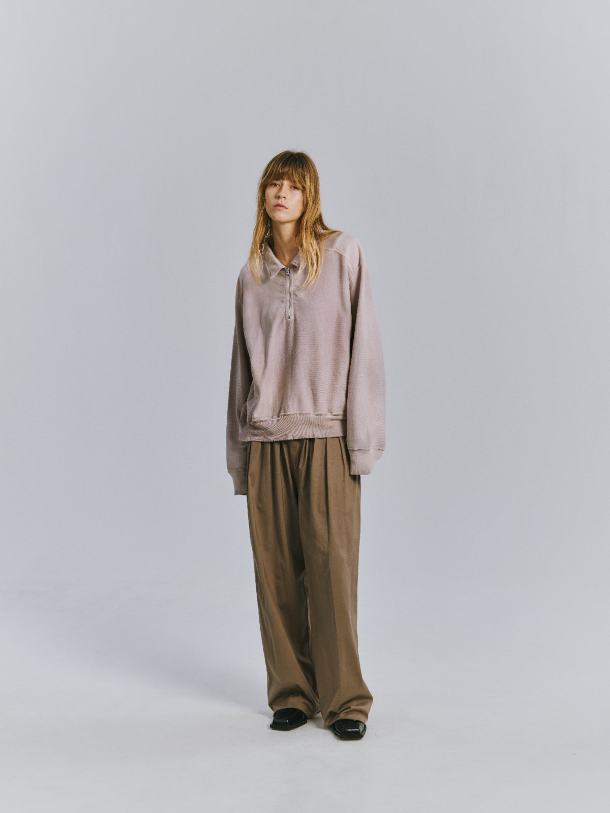 FLEECE-LINED SWEAT PULLOVER(P.DOPE)