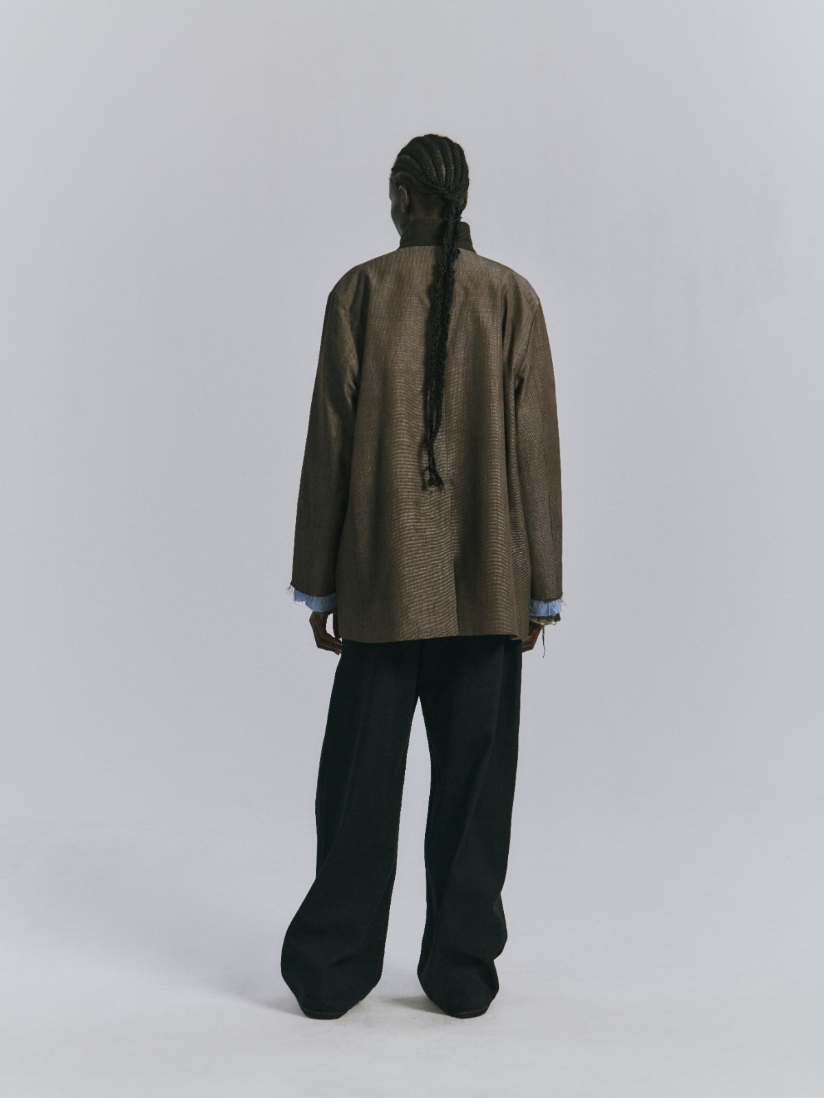 LAYERED TAILORED JACKET(BROWN)
