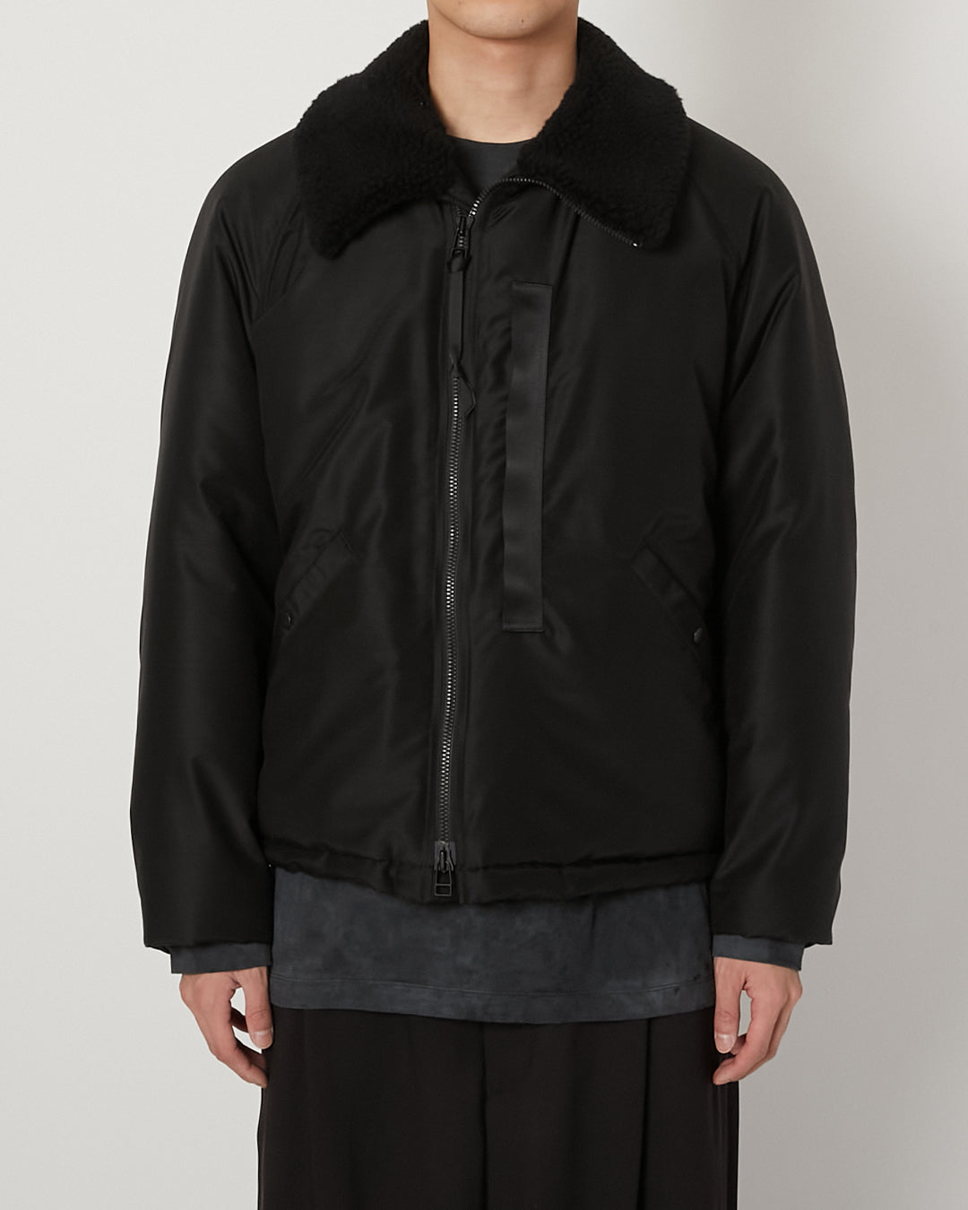 Light Wool Nylon Puffer Jacket