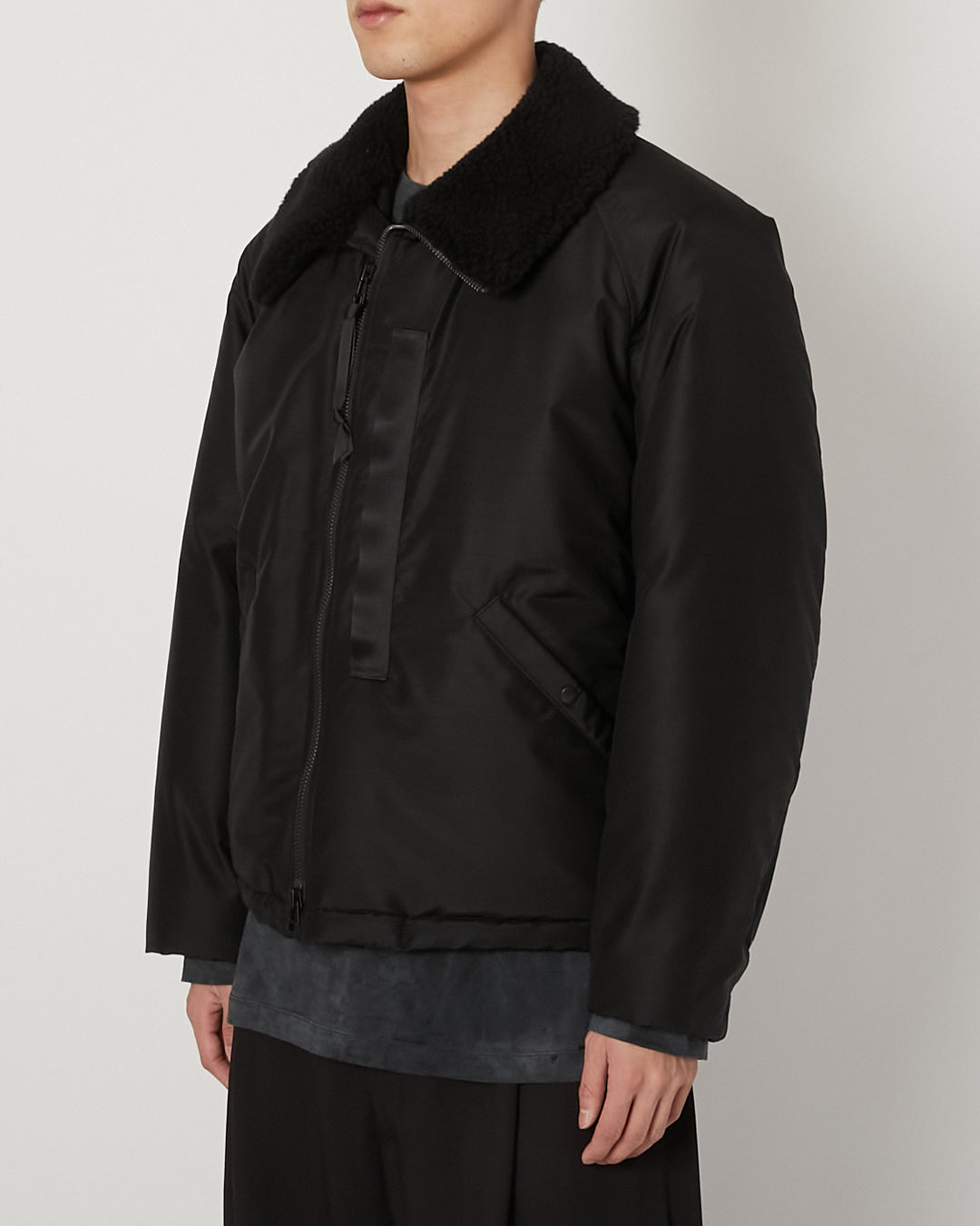 Light Wool Nylon Puffer Jacket