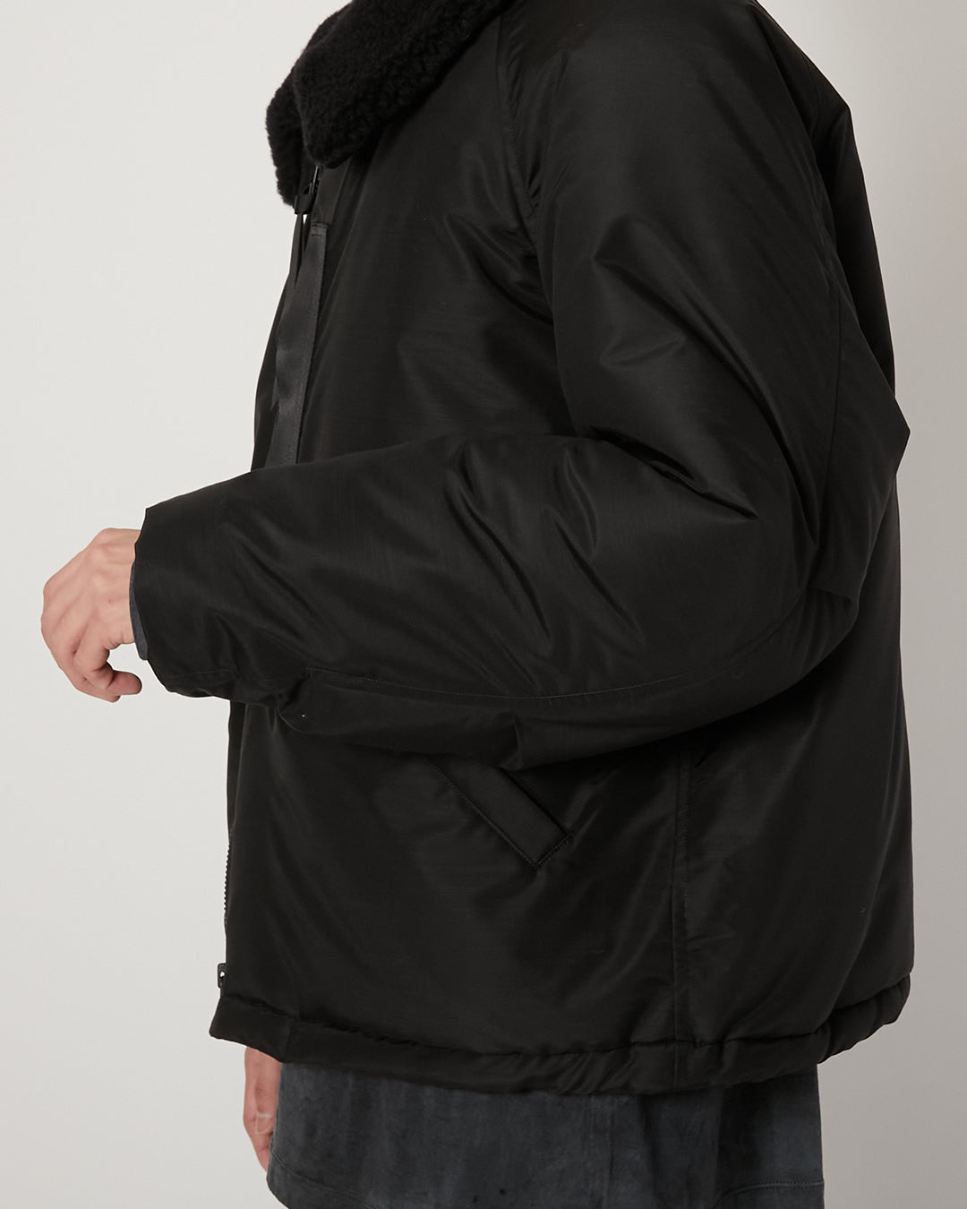 Light Wool Nylon Puffer Jacket