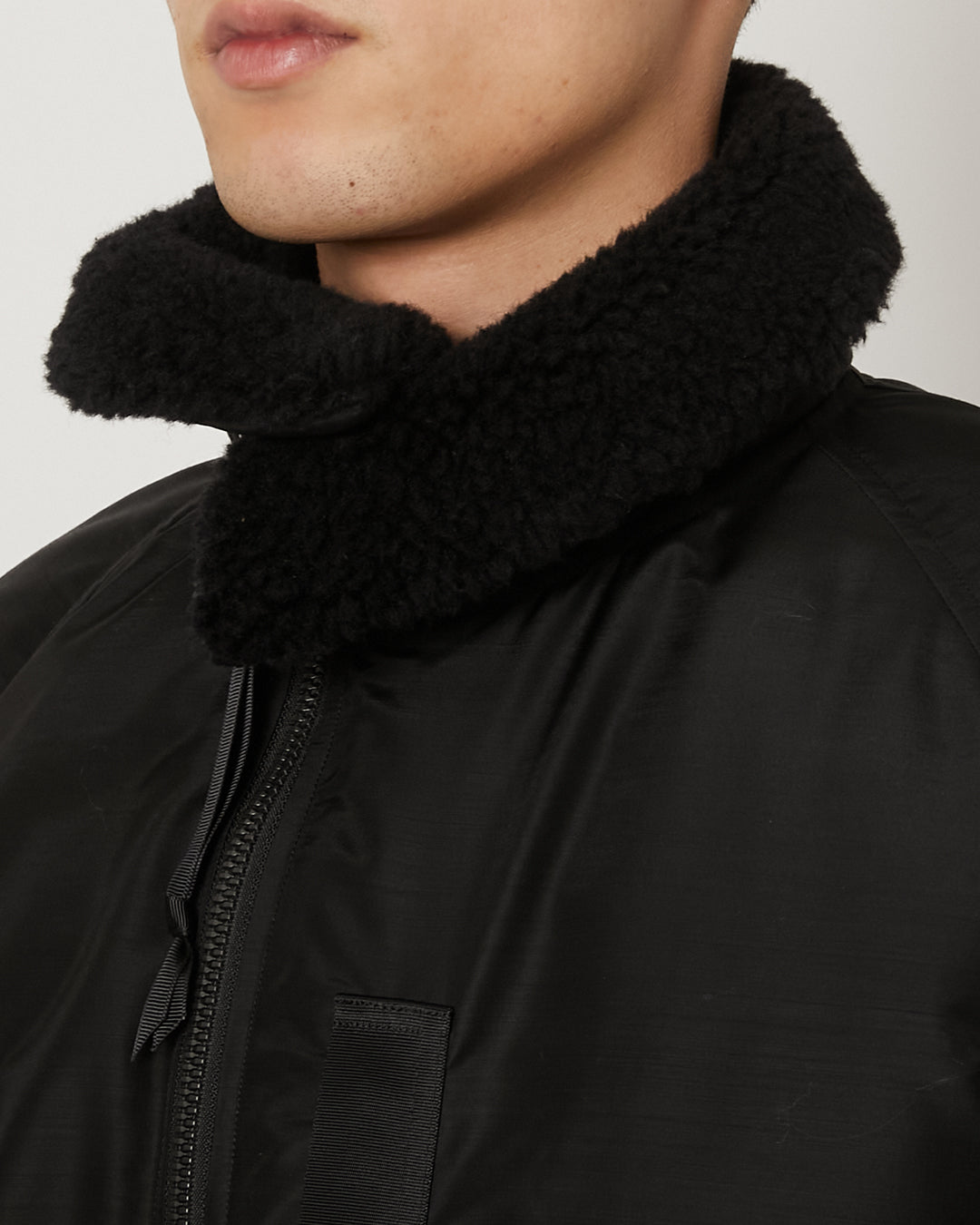 Light Wool Nylon Puffer Jacket