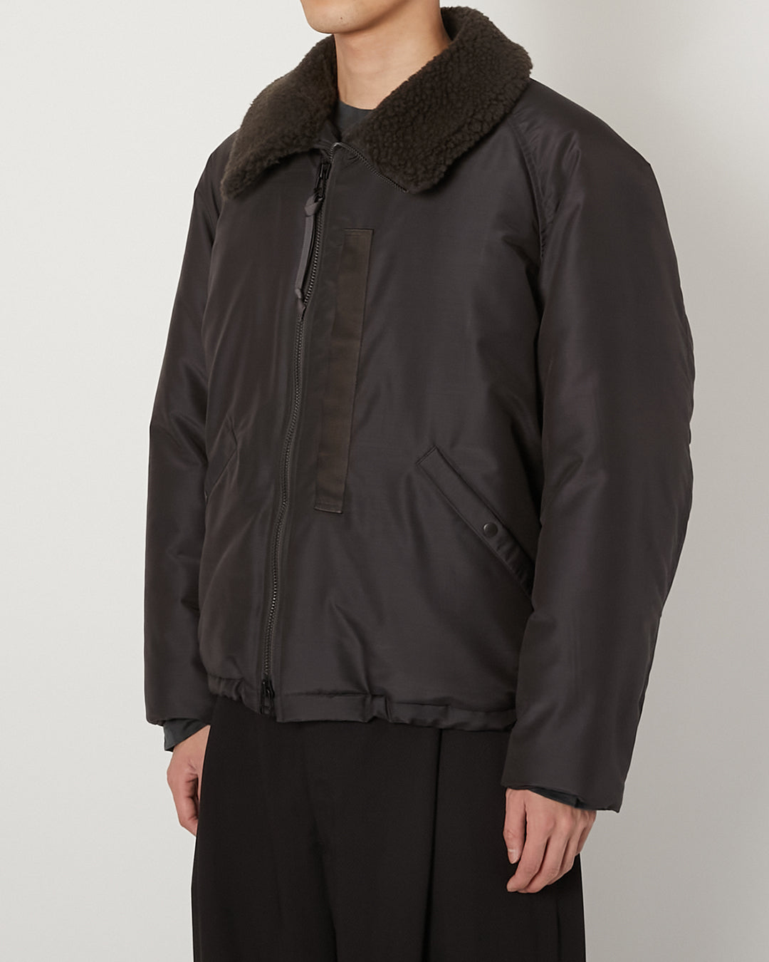Light Wool Nylon Puffer Jacket