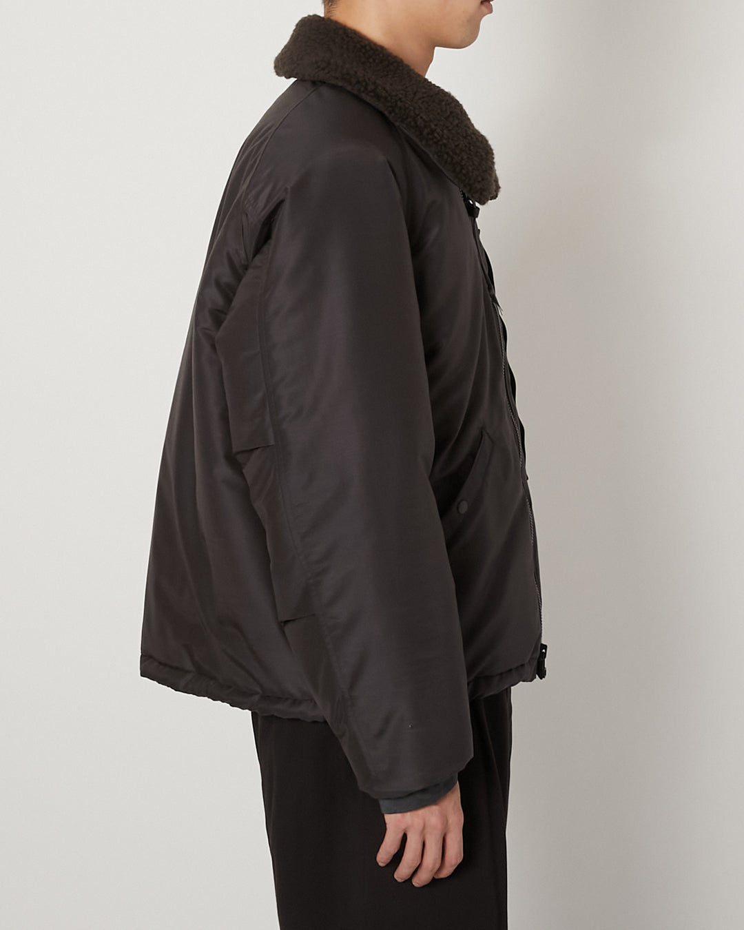 Light Wool Nylon Puffer Jacket