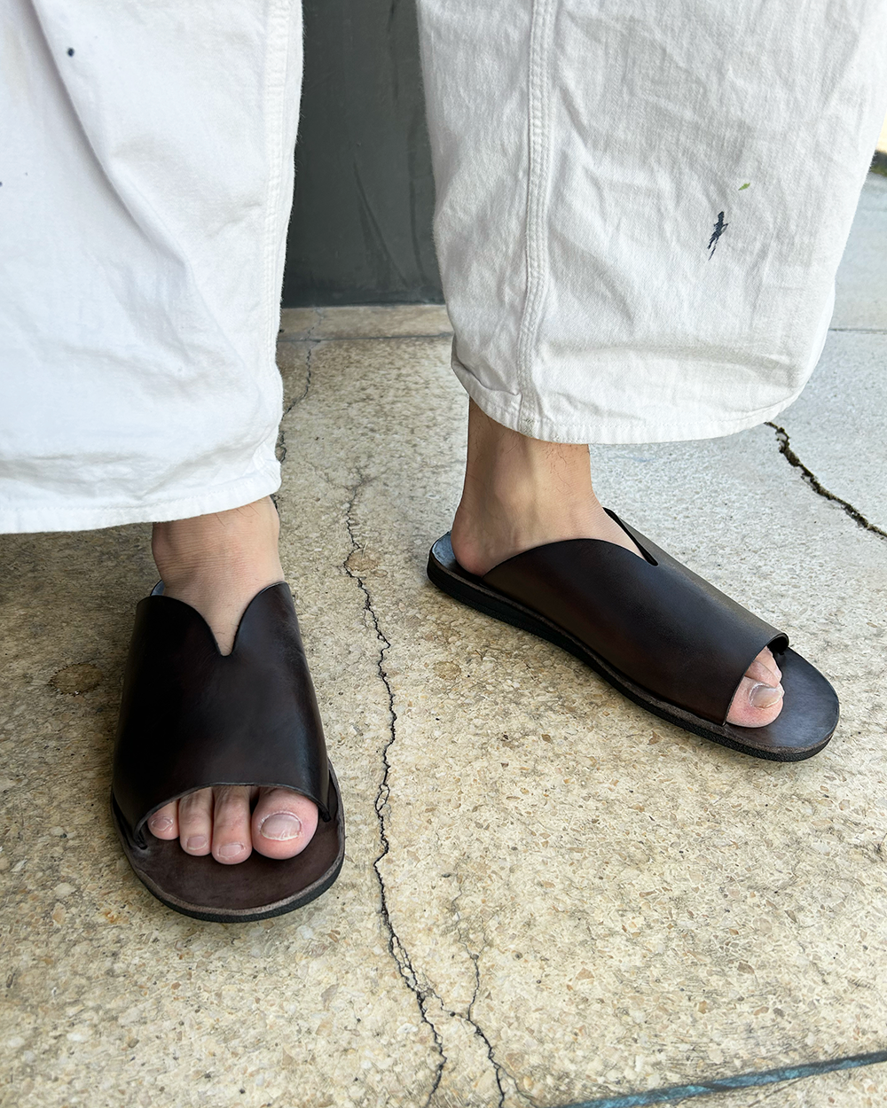 LEATHER SANDAL (46-571T-4S / T.MORO)