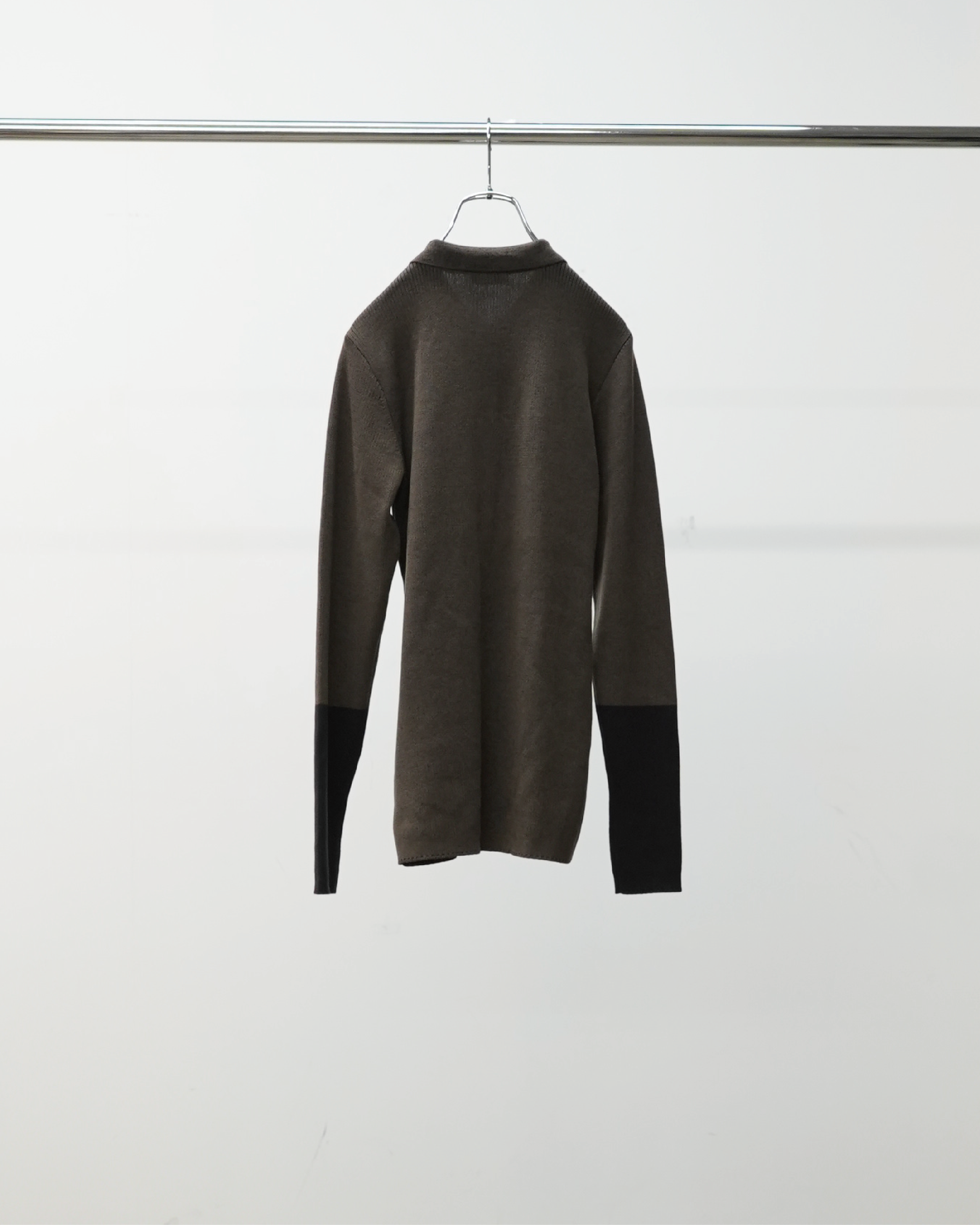 SMOOTH TENCEL WOOL KNIT DIA PATTERN SHIRTS