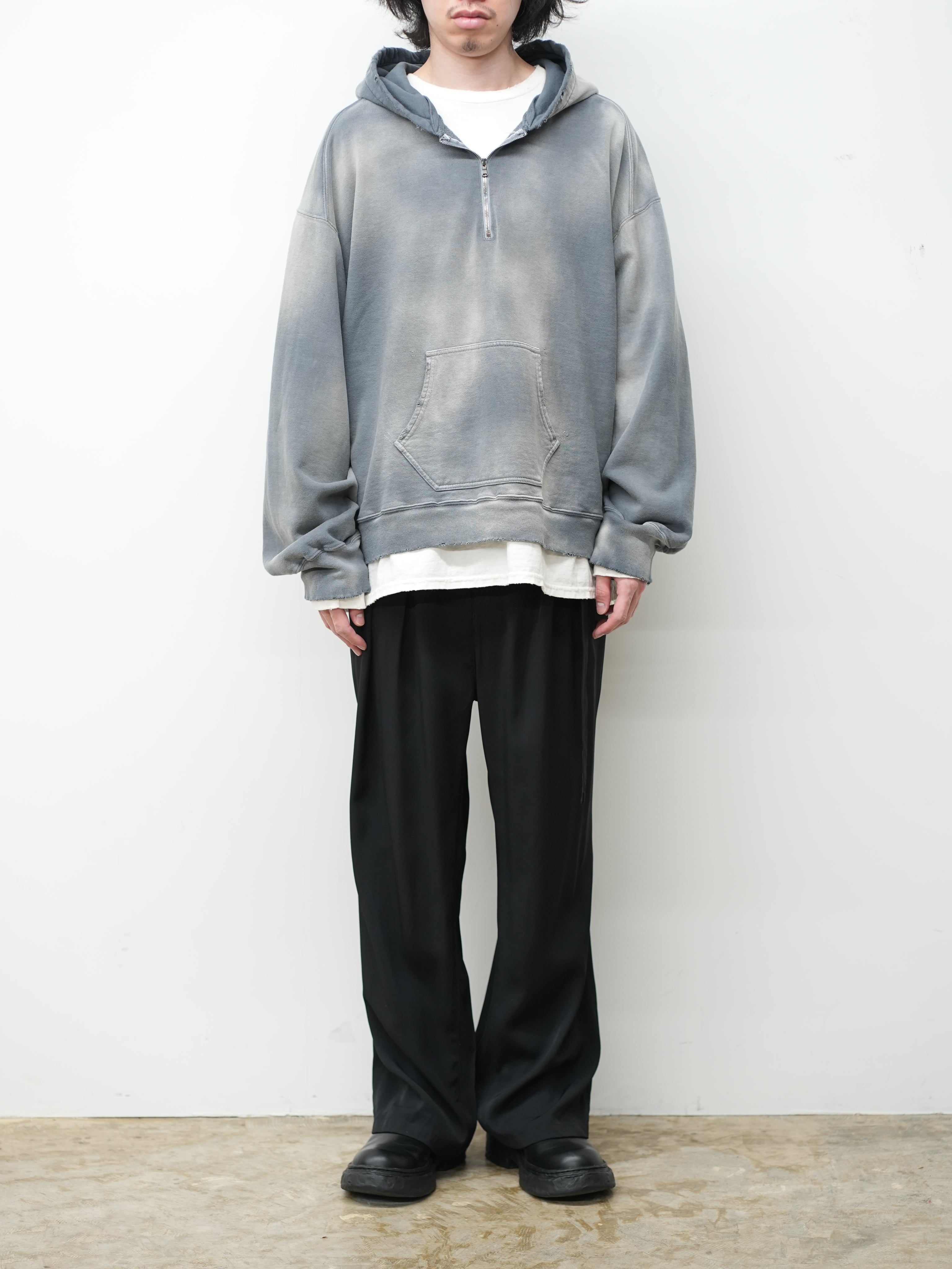 LIGHT LOOP ZIP HOODIE(GRAY)