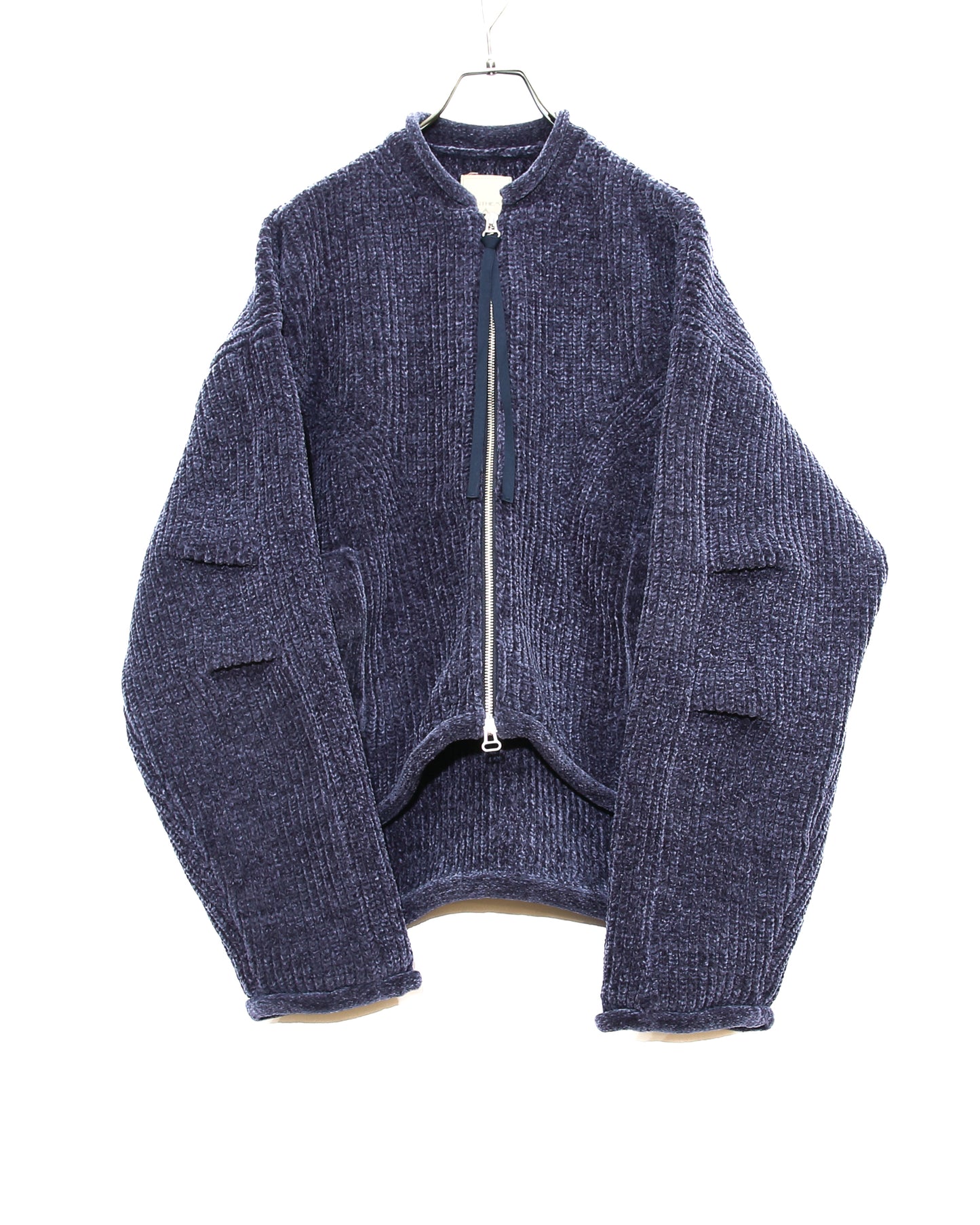 SQUISHY MOLE BOMBER KNIT BLOUSON(NAVY)