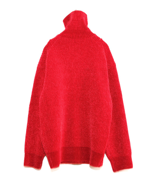 SQUISHY MOLE HIGH NECK PULLOVER(RED)