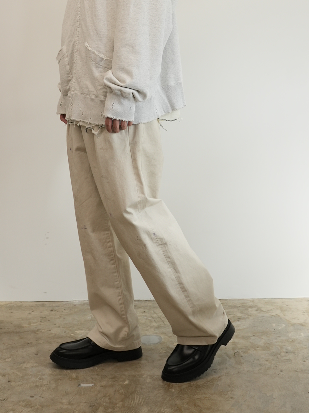 PAINT CHINO TROUSERS(IVORY)