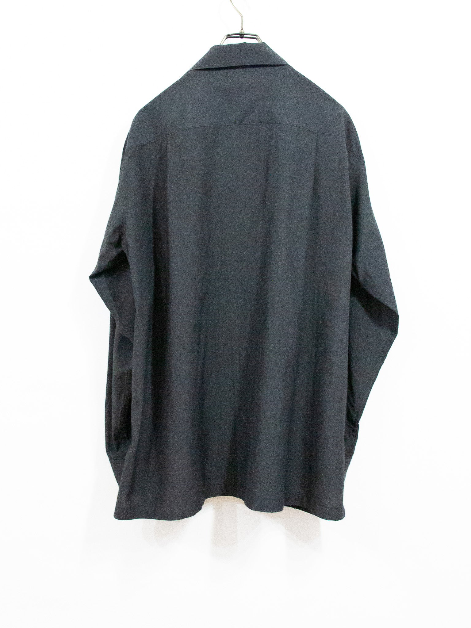 TINY EMBROIDERY OVERSIZE SHIRTS(CHARCOAL)