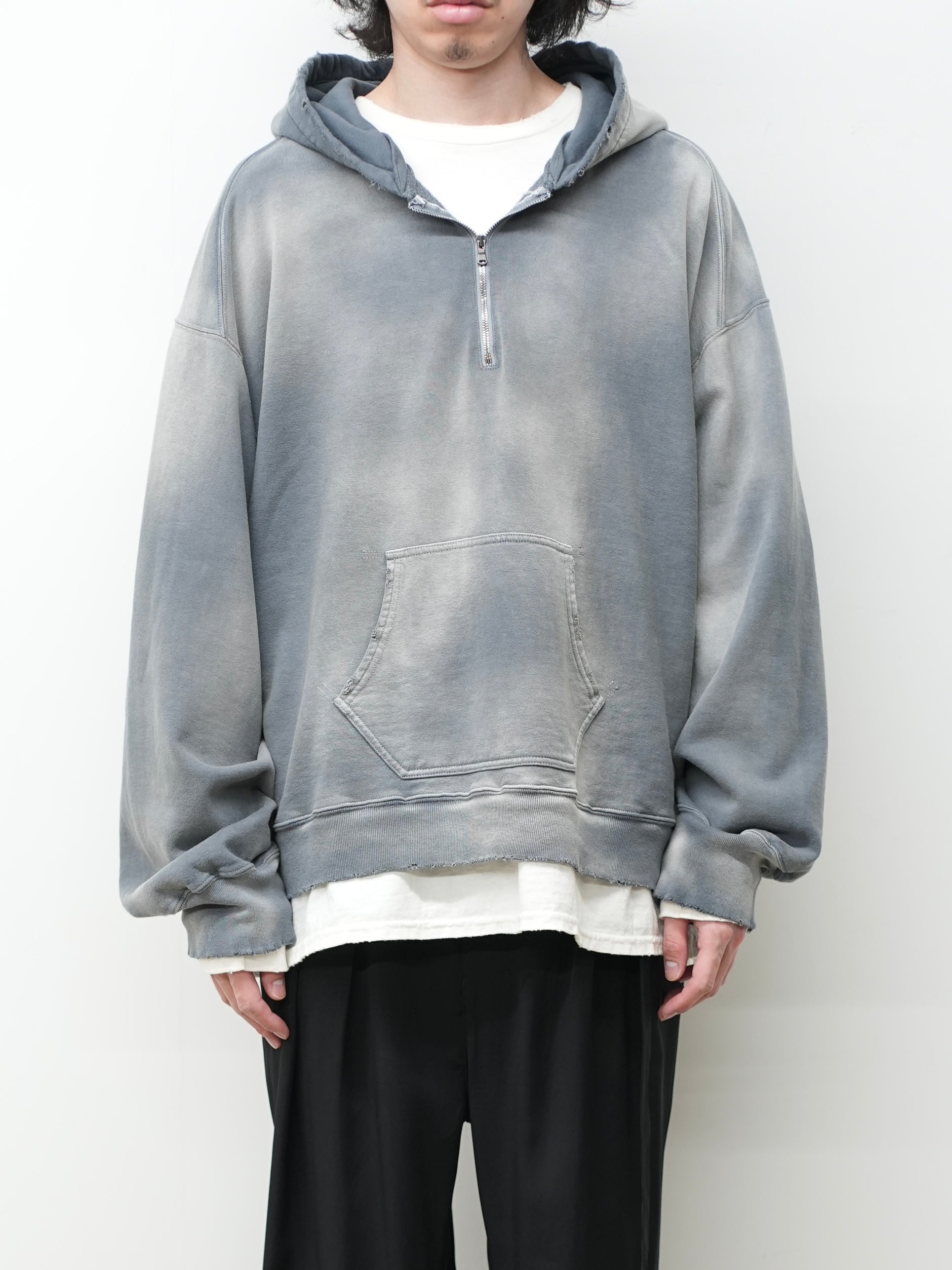 LIGHT LOOP ZIP HOODIE(GRAY)