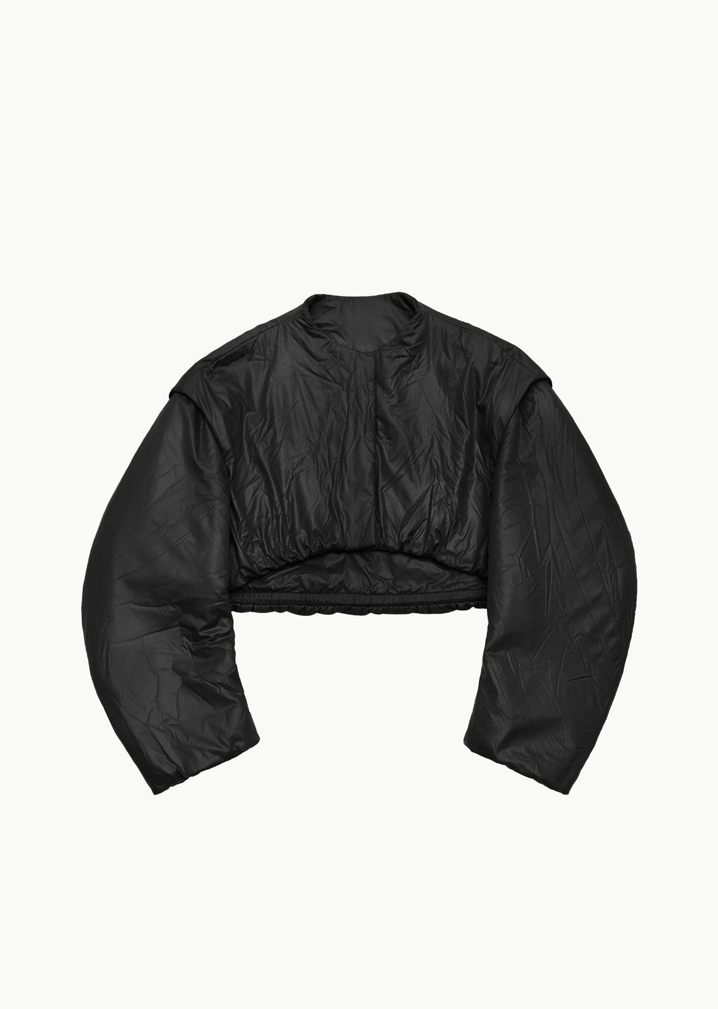 PADDED NYLON CROP JUMPER