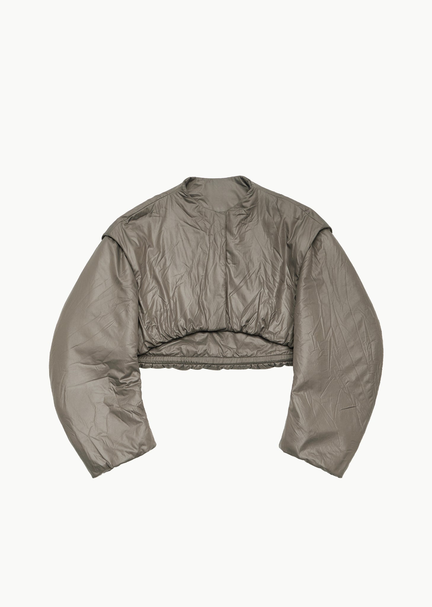 PADDED NYLON CROP JUMPER