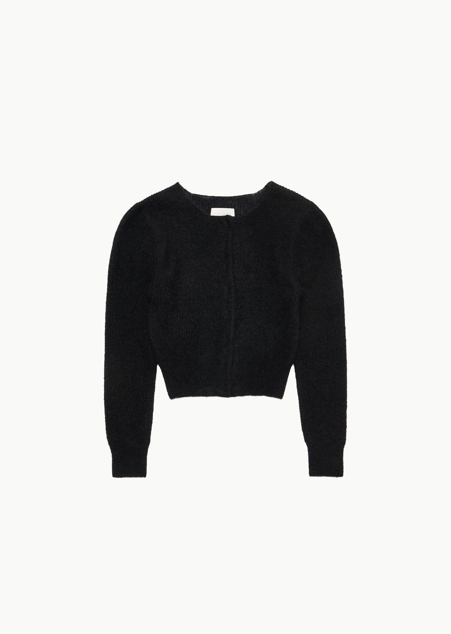 ROUND NECK SHEER CARDIGAN