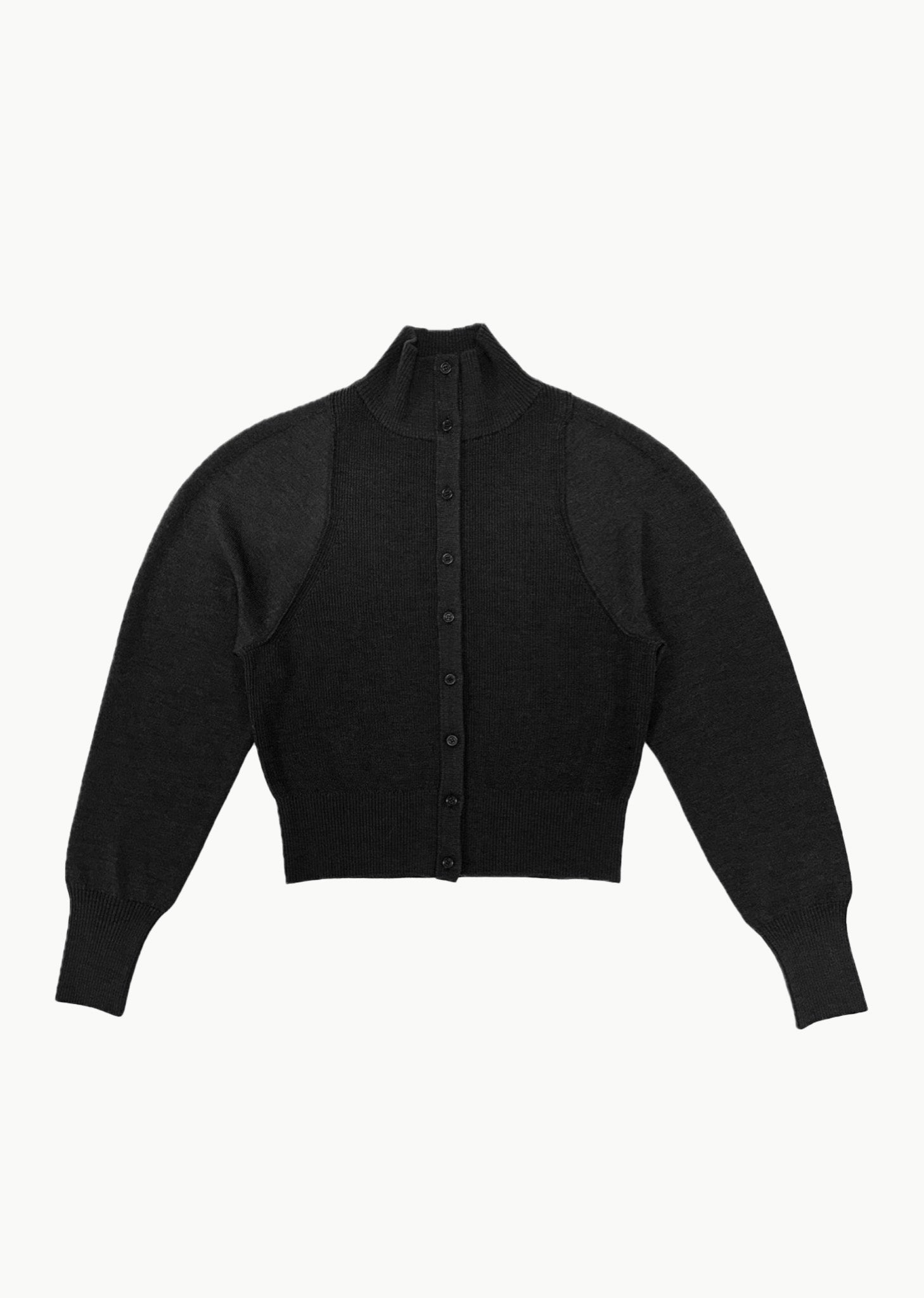 BLOCKING BUTTON UP CARDIGAN