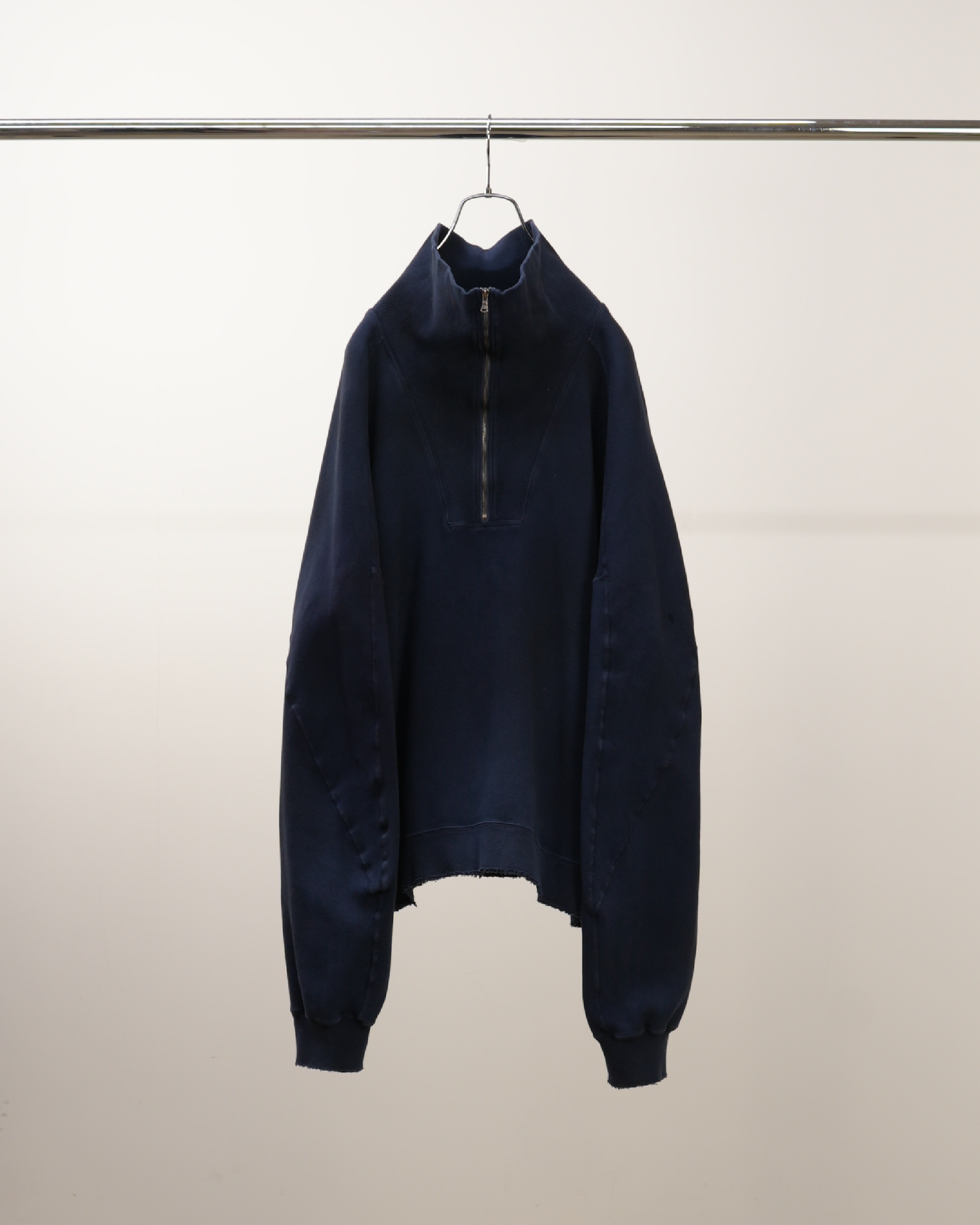 SMOOTH KNIT PULLOVER SHIRT(NAVY)