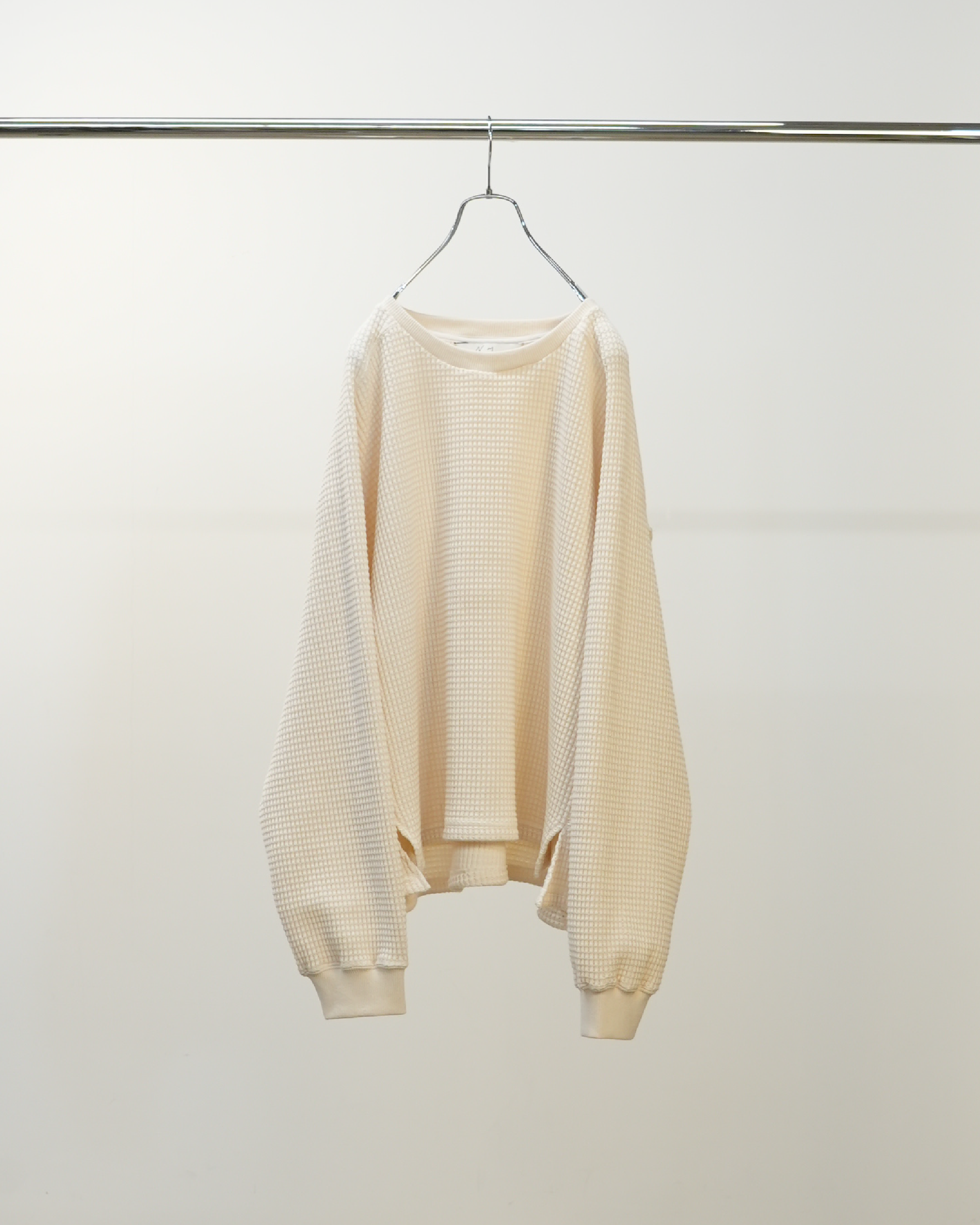 HEAVY WAFFLE OVER LS(IVORY)