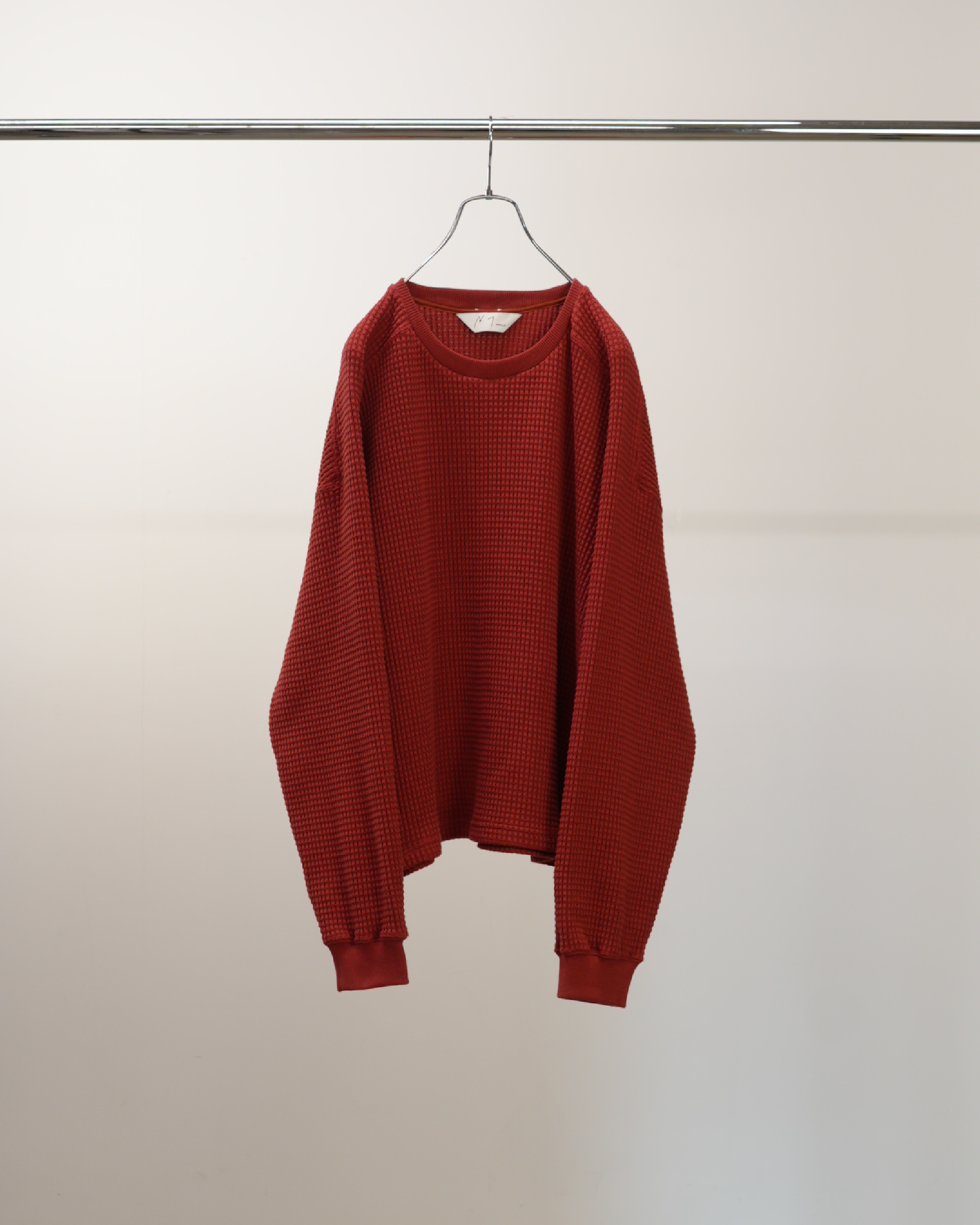 HEAVY WAFFLE OVER LS(RED)