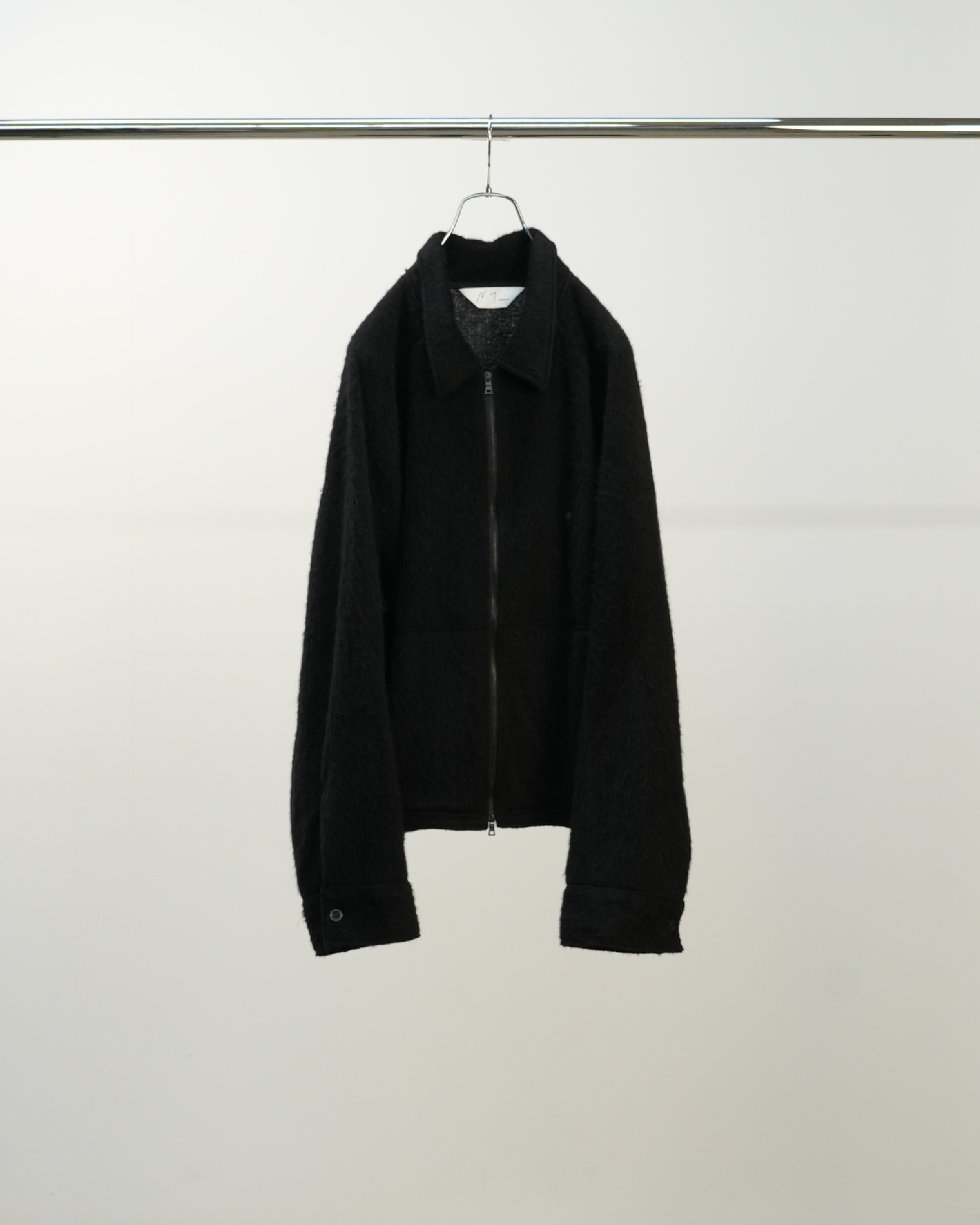 SHAGGY ZIP UP SHIRT(BLACK)