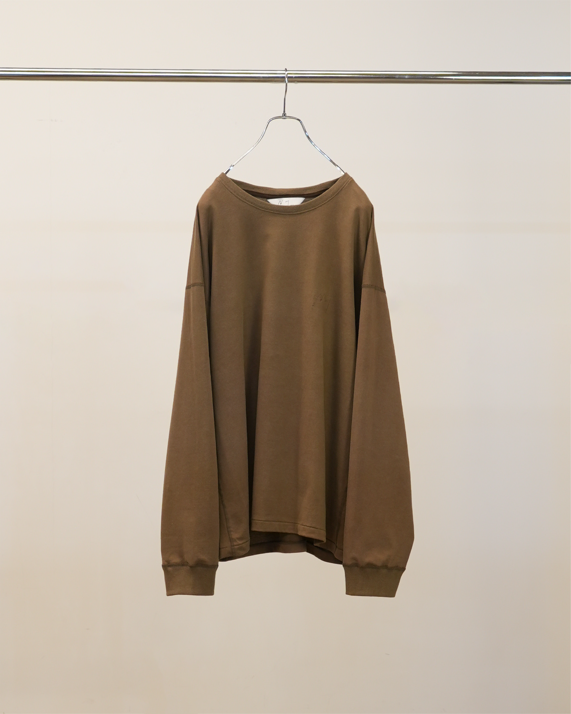 UNEVENNESS LS T-SHIRT(BROWN)