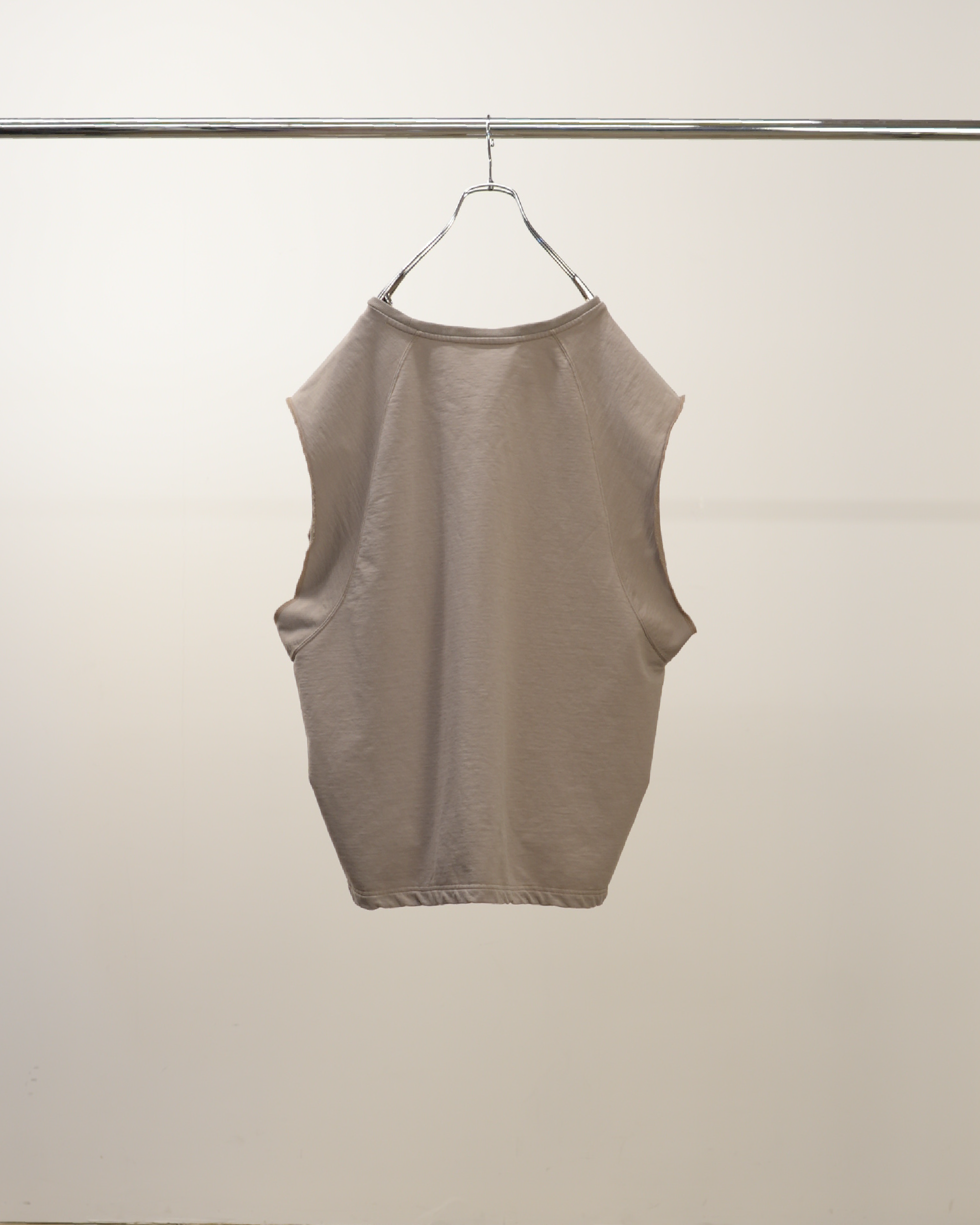 FADED SLEEVELESS T-SHIRT(BEIGE)