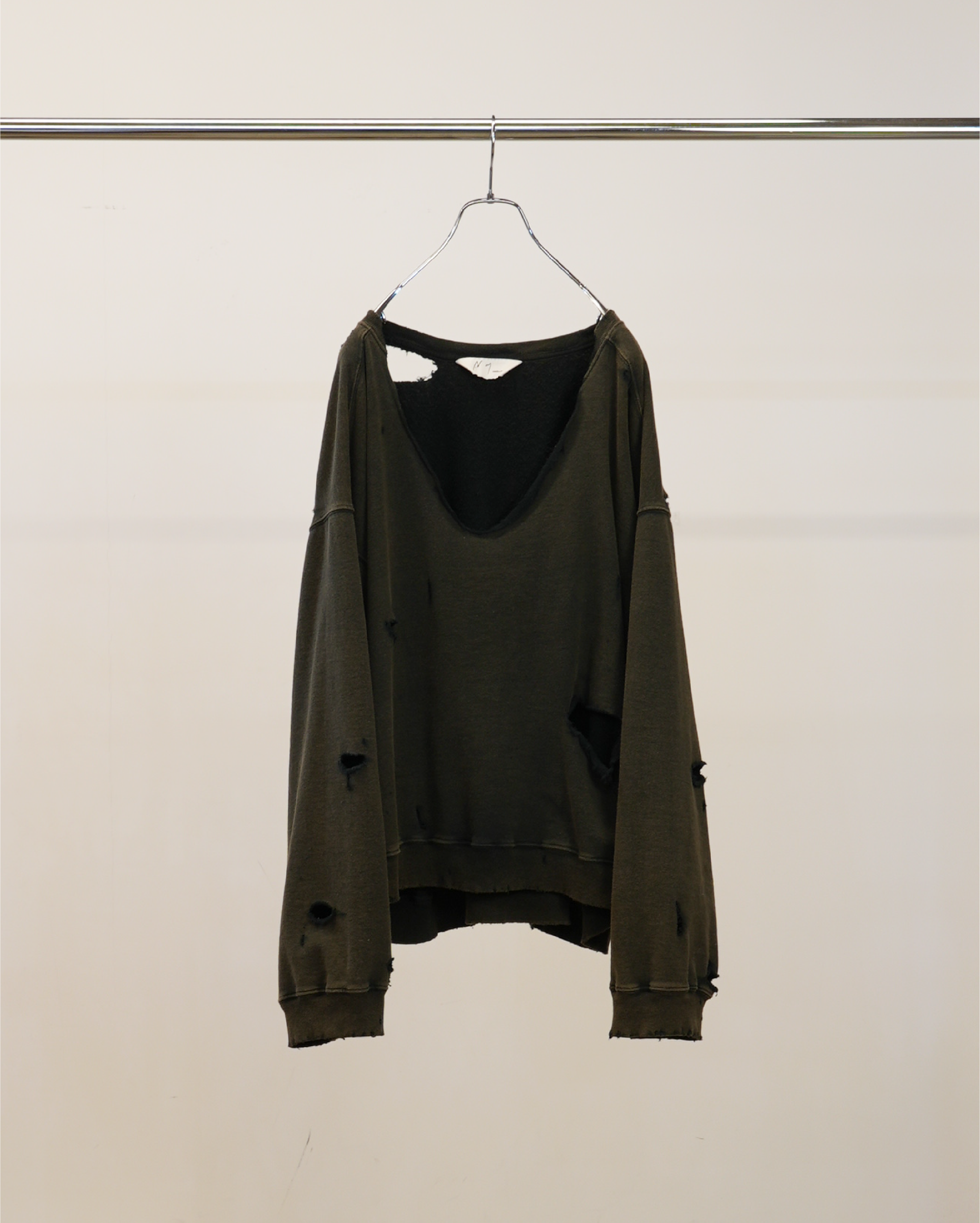 BROKEN SWEAT SHIRT(BLACK)