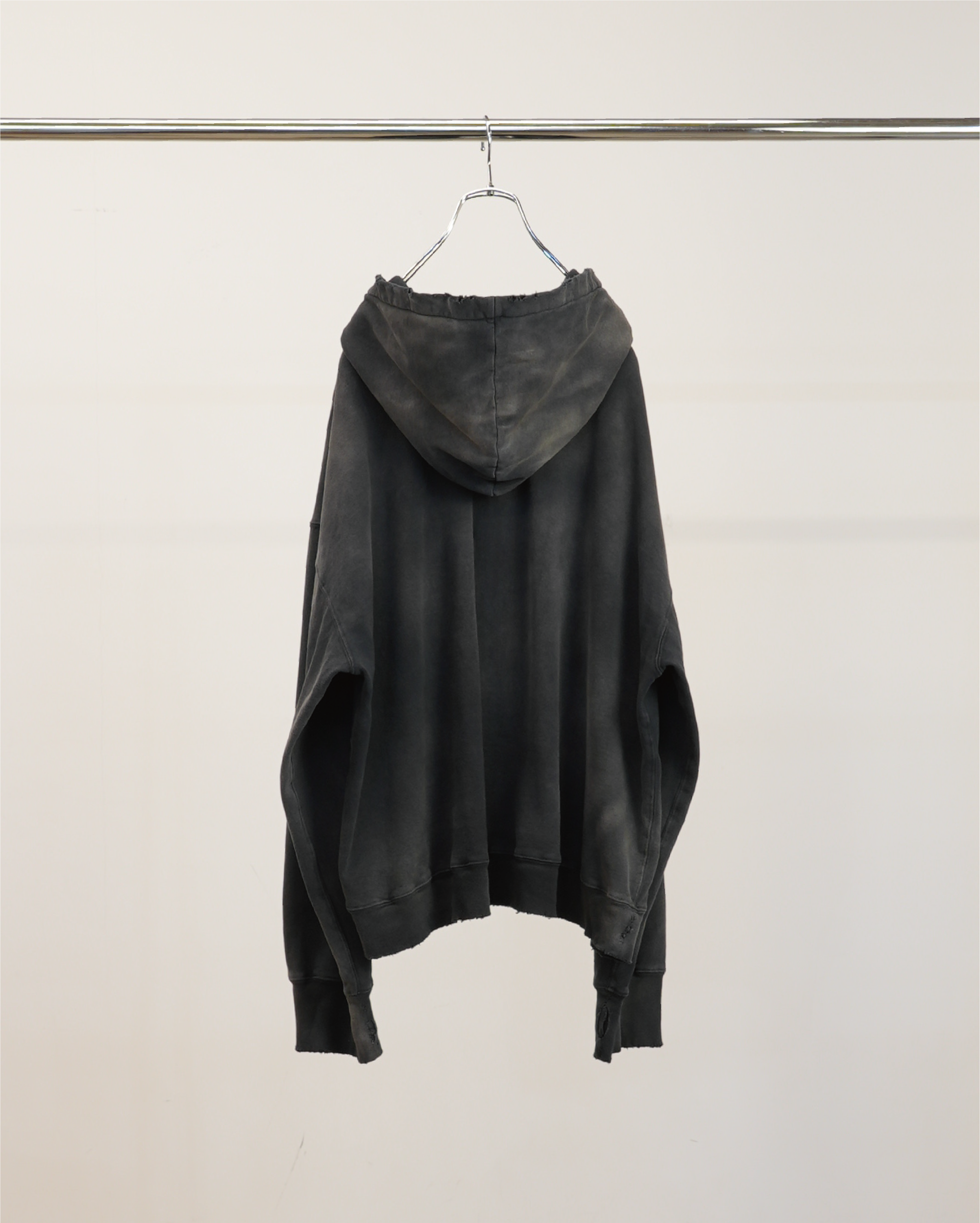 LIGHT LOOP ZIP HOODIE(BLACK)