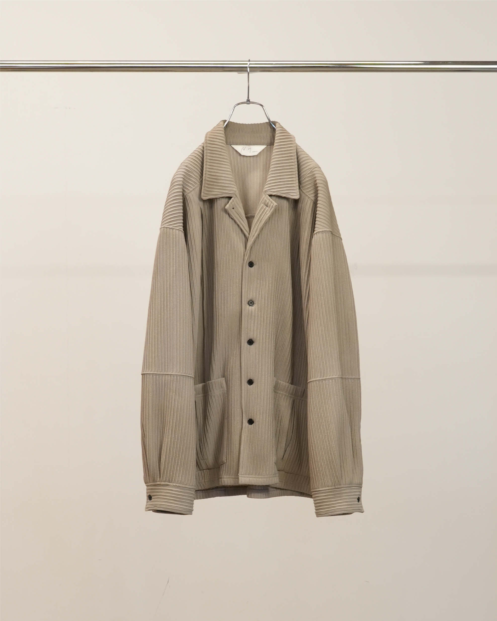 WRINKLED STRIPE SHIRT(GREIGE)